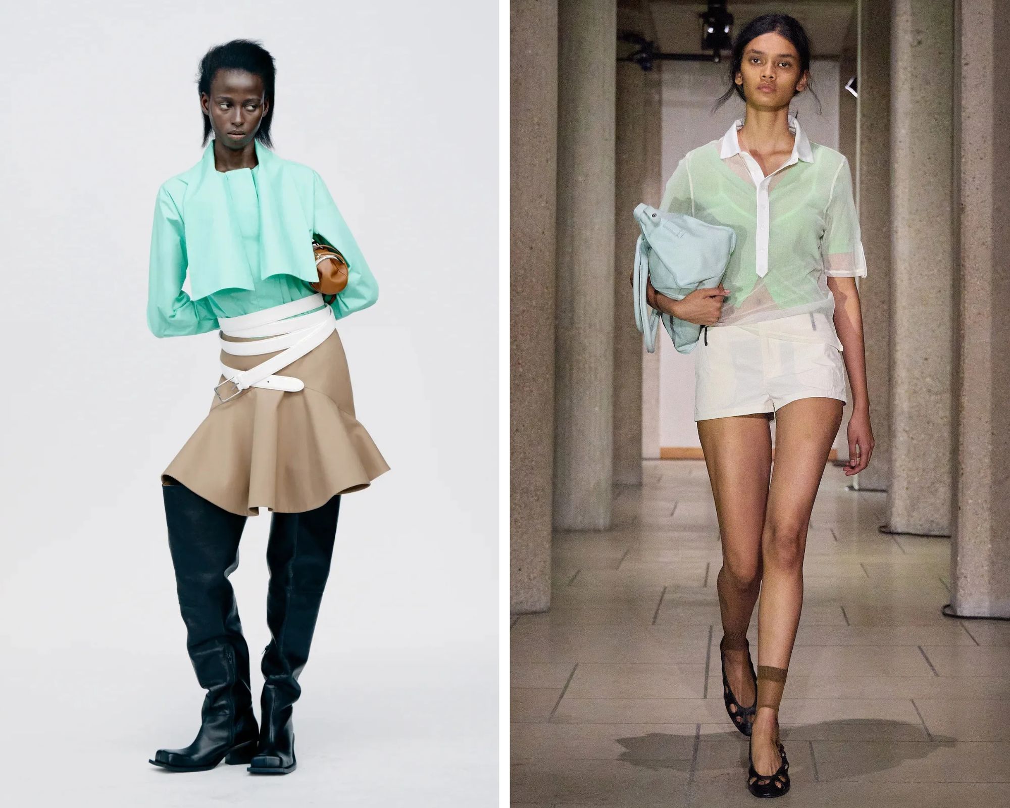 Mintgroen bij Fidan Novruzova en Paloma Wool