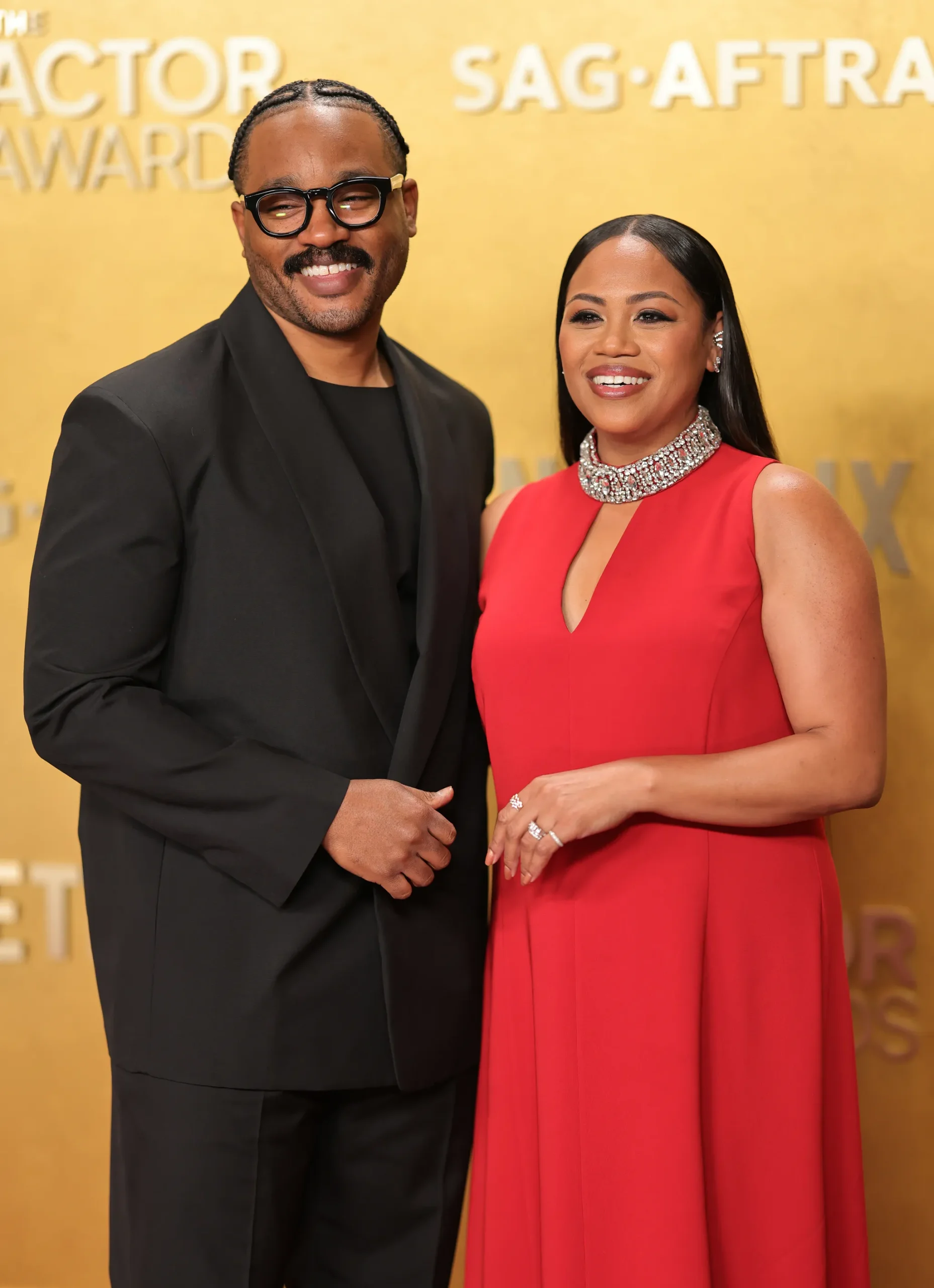 Ryan en Zinzi Coogler als koppel bij de SAG Awards 2026