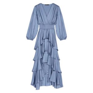 Blauwe boho maxi-jurk van Maje