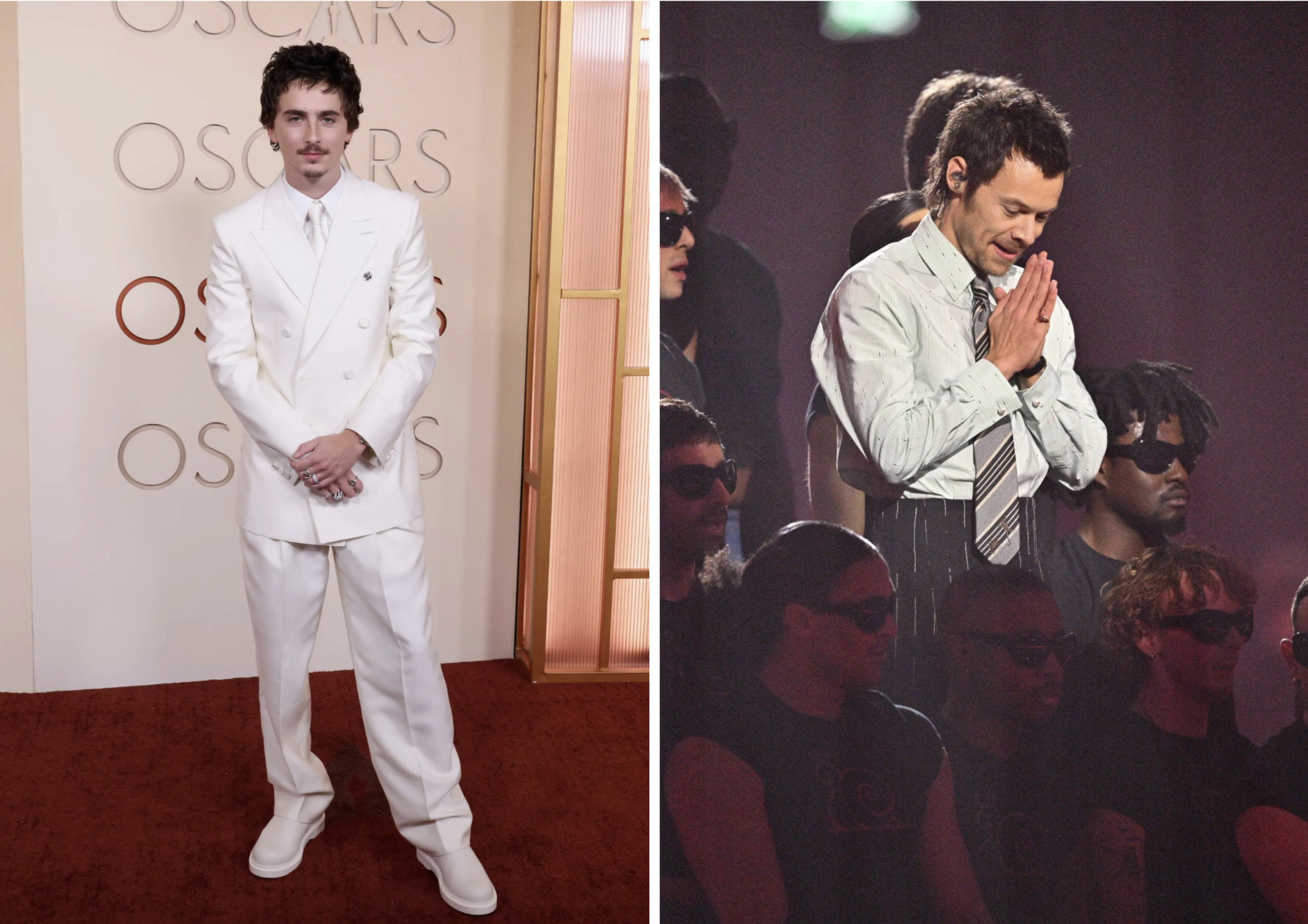 Timothee Chalamet en Harry Styles dragen een pinkring