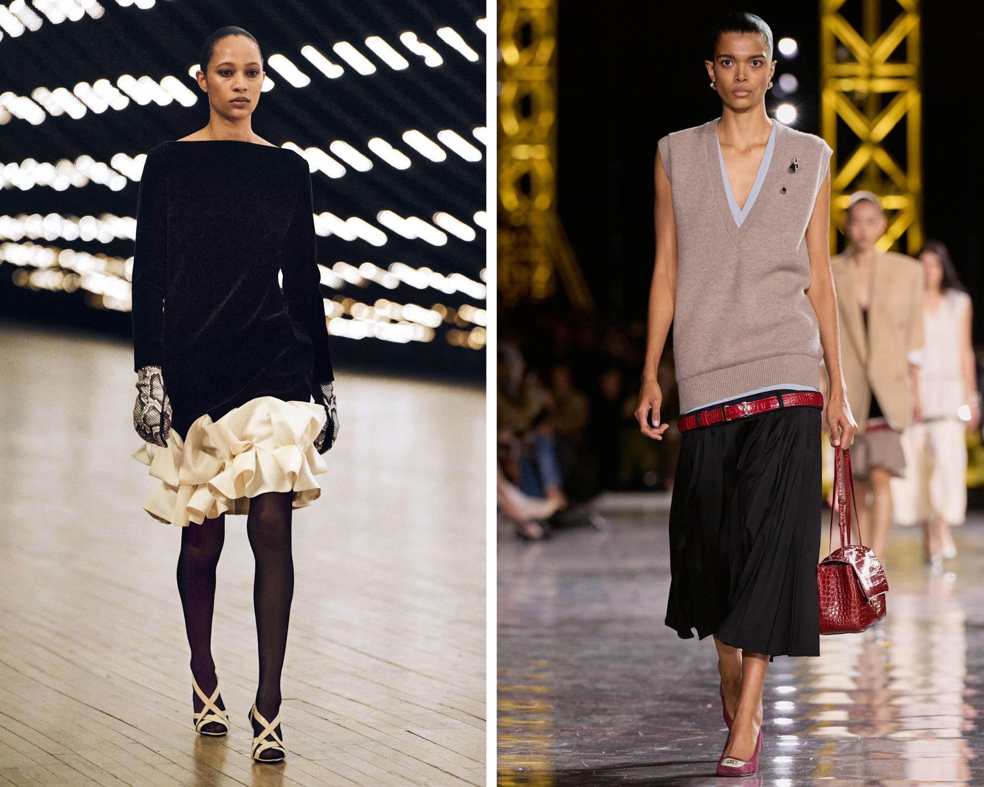 De dropped waist trend bij Khaite en Chanel herfst/winter 2026