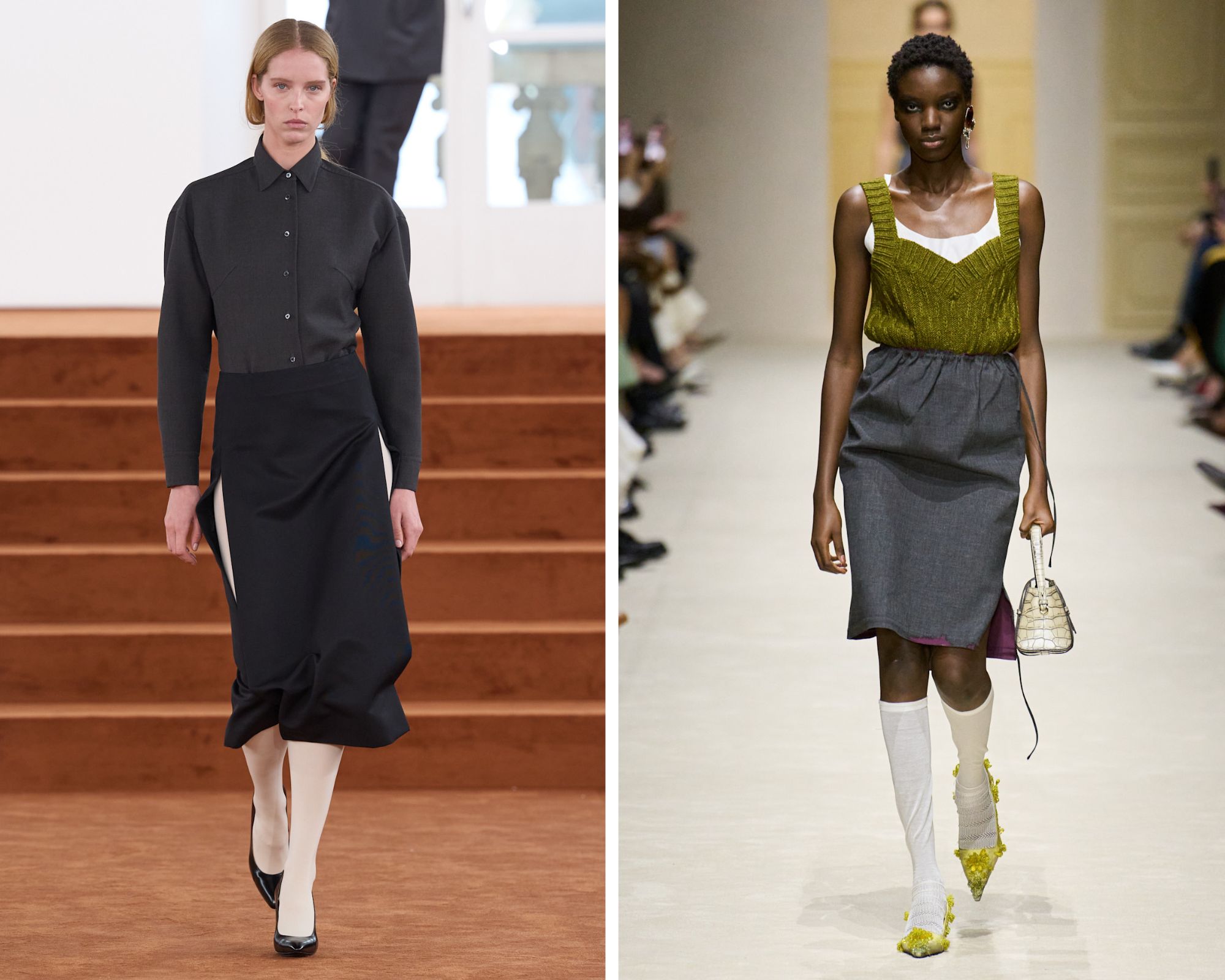De ripped trend bij Jil Sander en Prada herfst/winter 2026