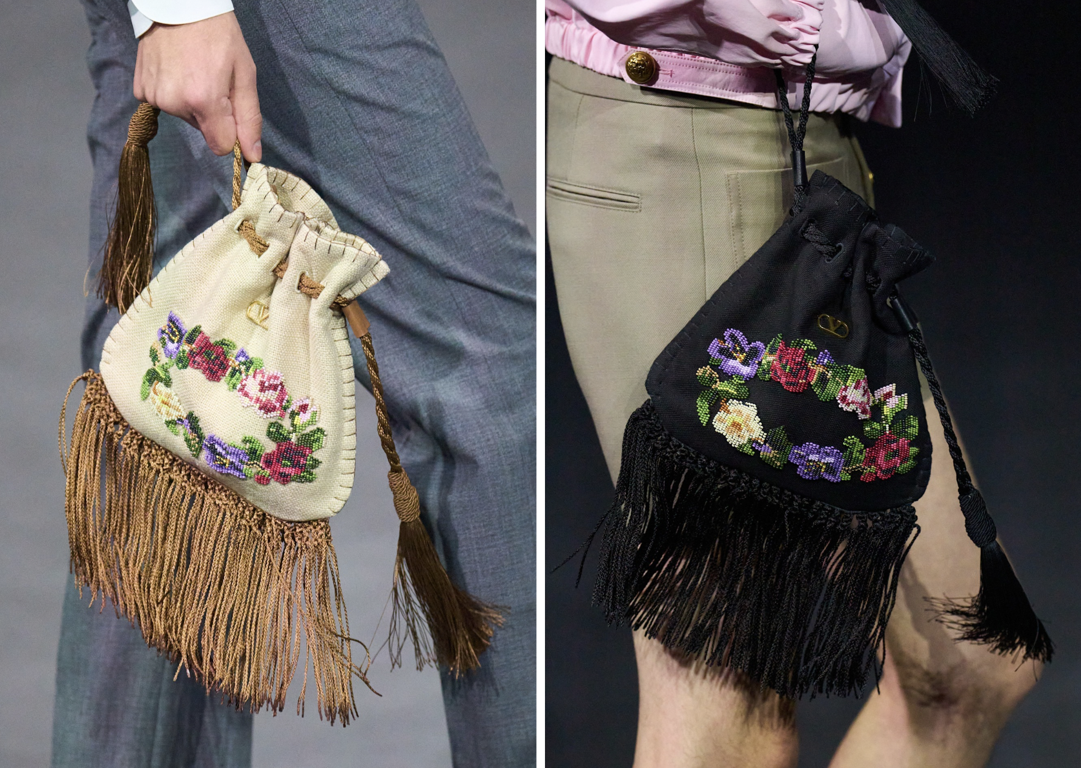 Drawstring tassen bij Valentino lente/zomer 2026