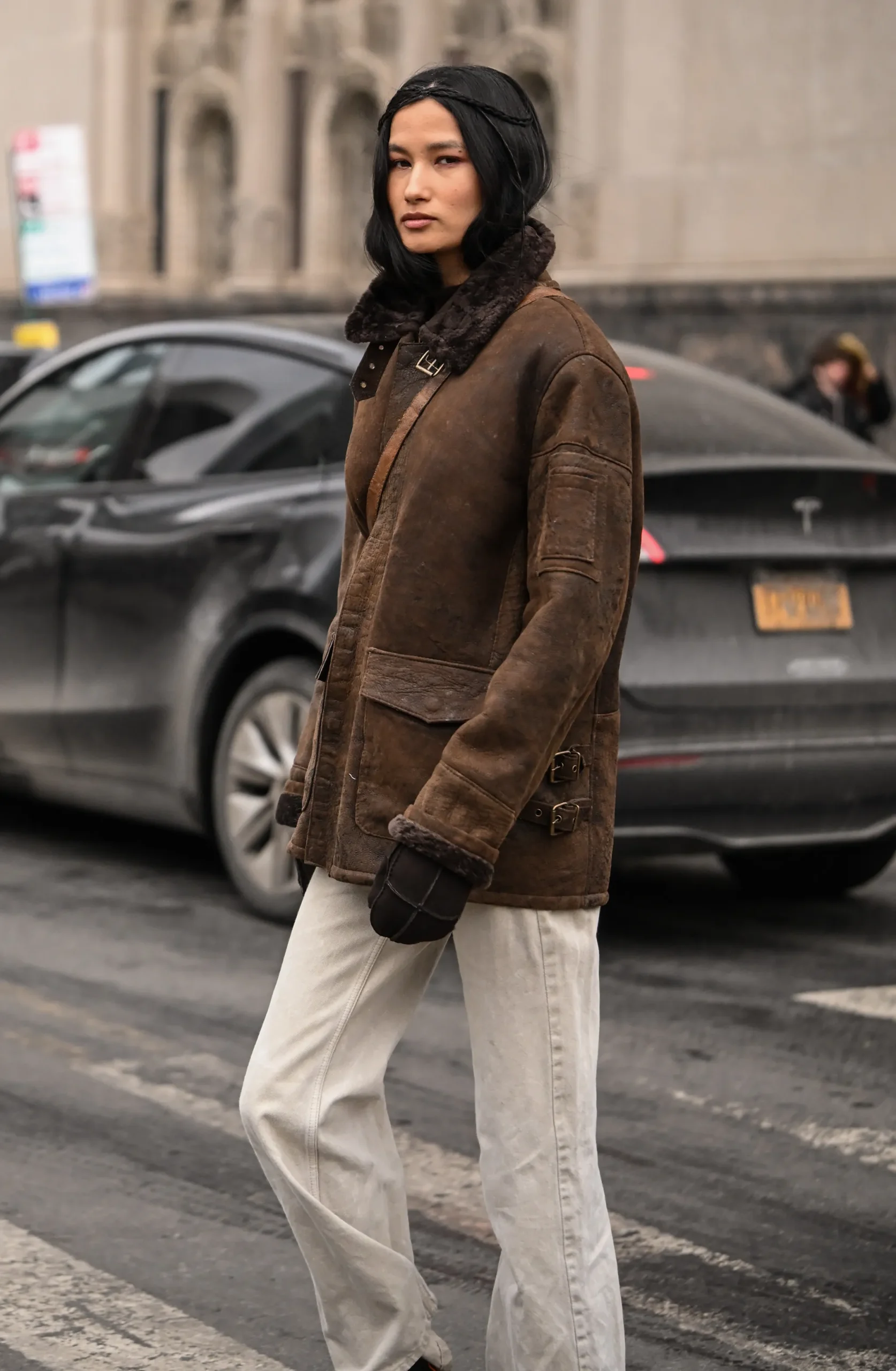 Varsha Thapa tijdens de herfst/winter modeweek 2026-2027 in New York