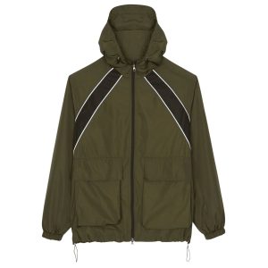 Jas van The Frankie Shop, een soortgelijke jas als de Adidas-sportjack van Vincent Kompany. 