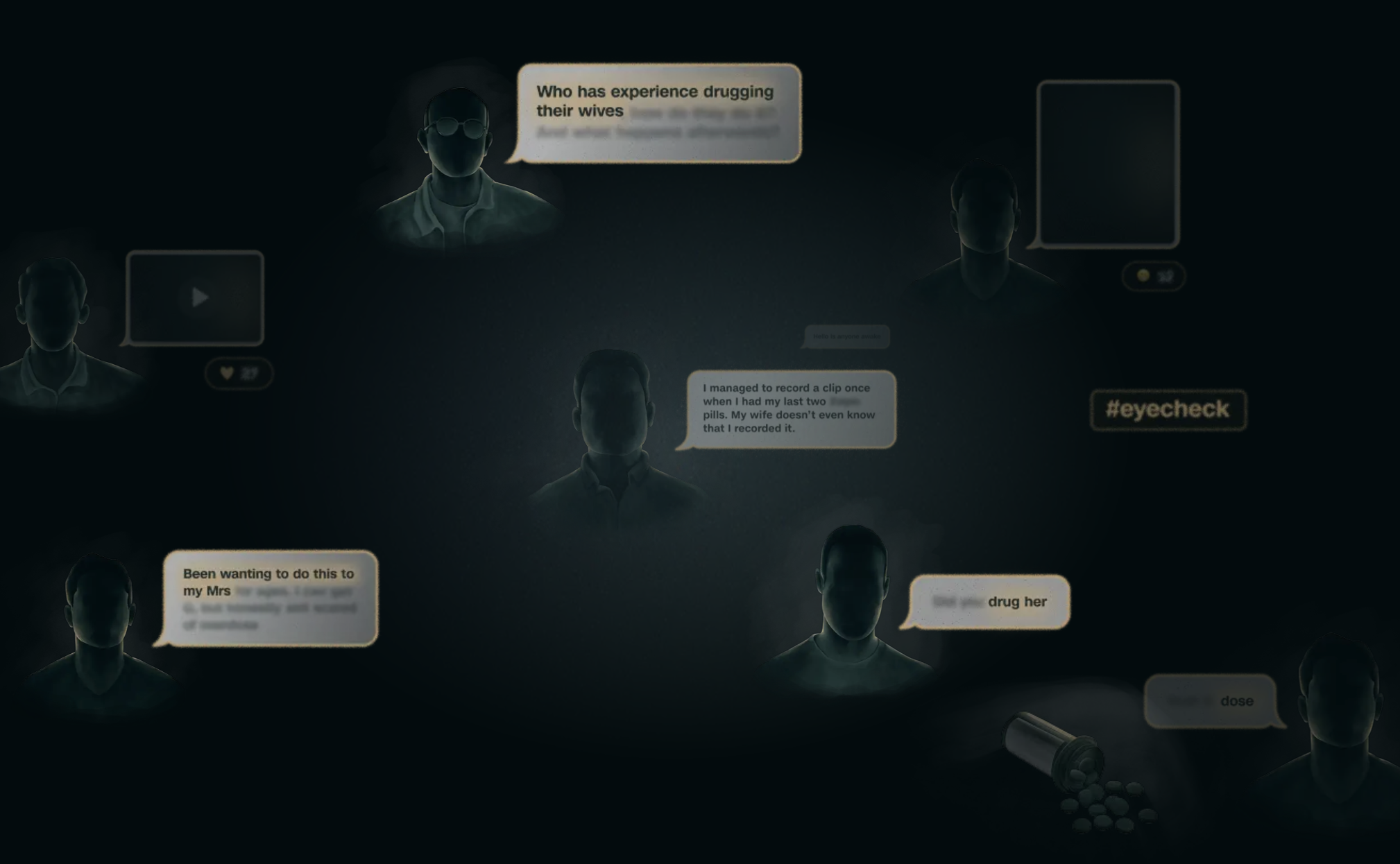 Fragmenten uit Telegramchats waarin mannen elkaar adviseren over seksueel geweld, zoals gedocumenteerd door CNN.