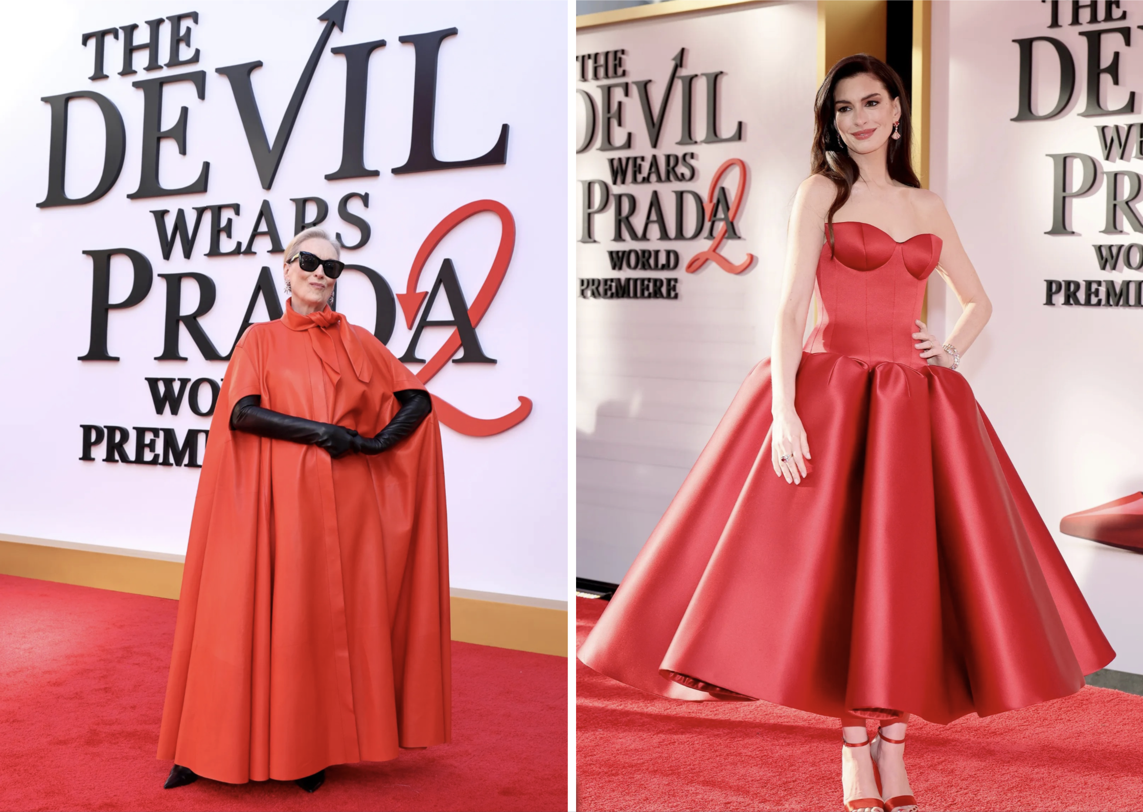 Meryl Streep en Anne Hathaway bij de premiere van 'The Devil Wears Prada 2'