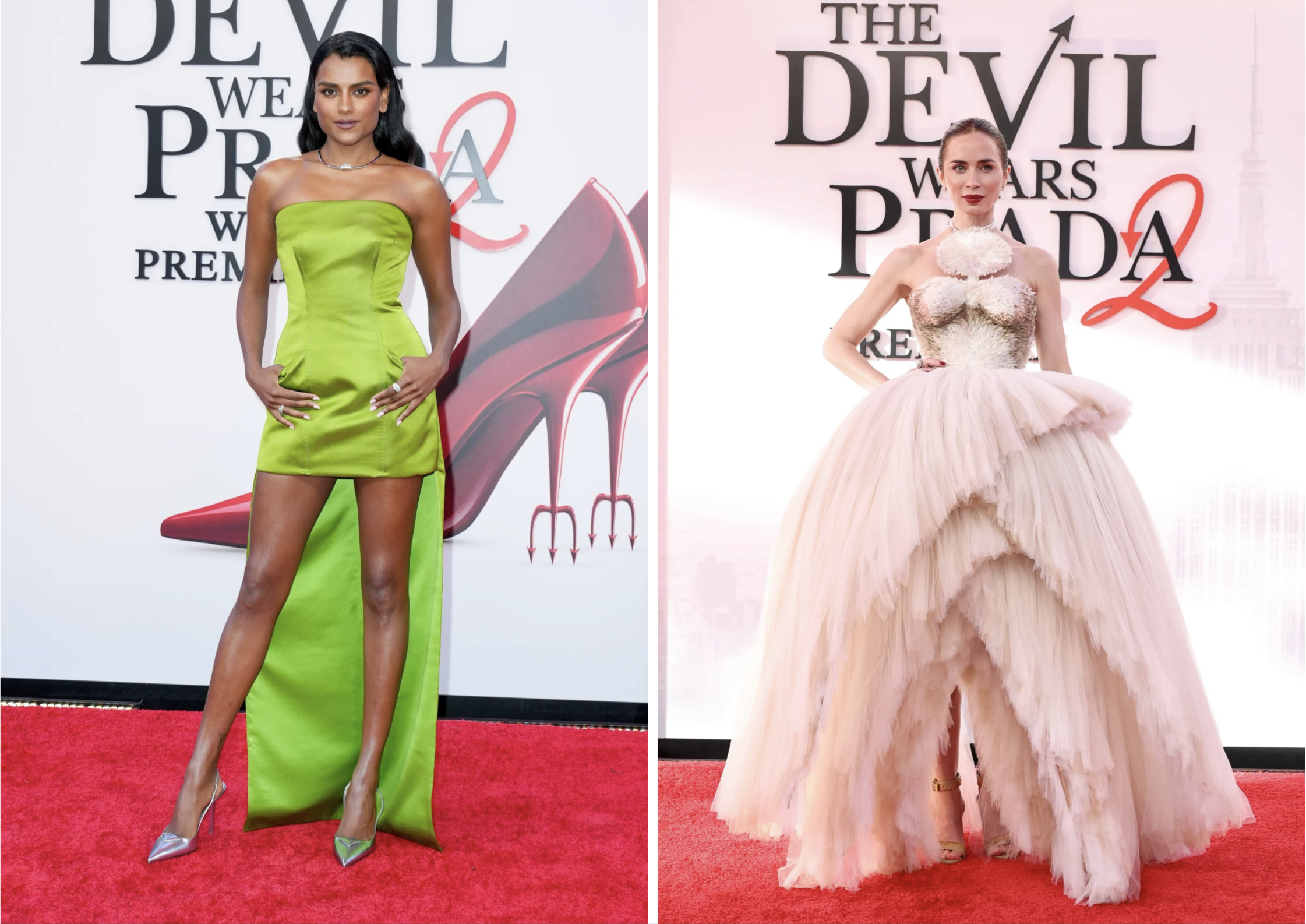Ashley Simone en Emily Blunt de premiere van 'The Devil Wears Prada 2'