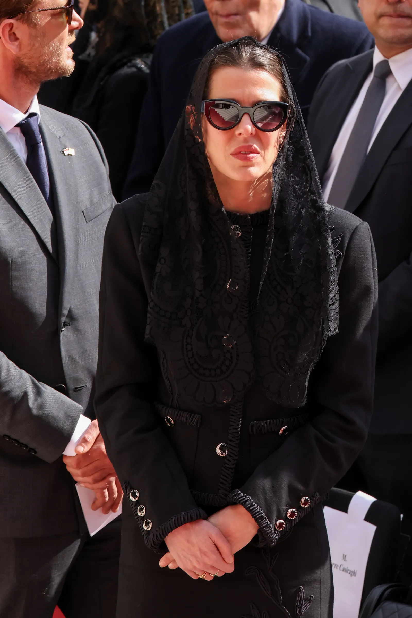 Charlotte Casiraghi in Chanel bij het ontvangst van de Paus in Monaco