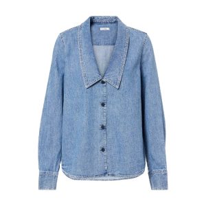 Denim blouse van Frame
