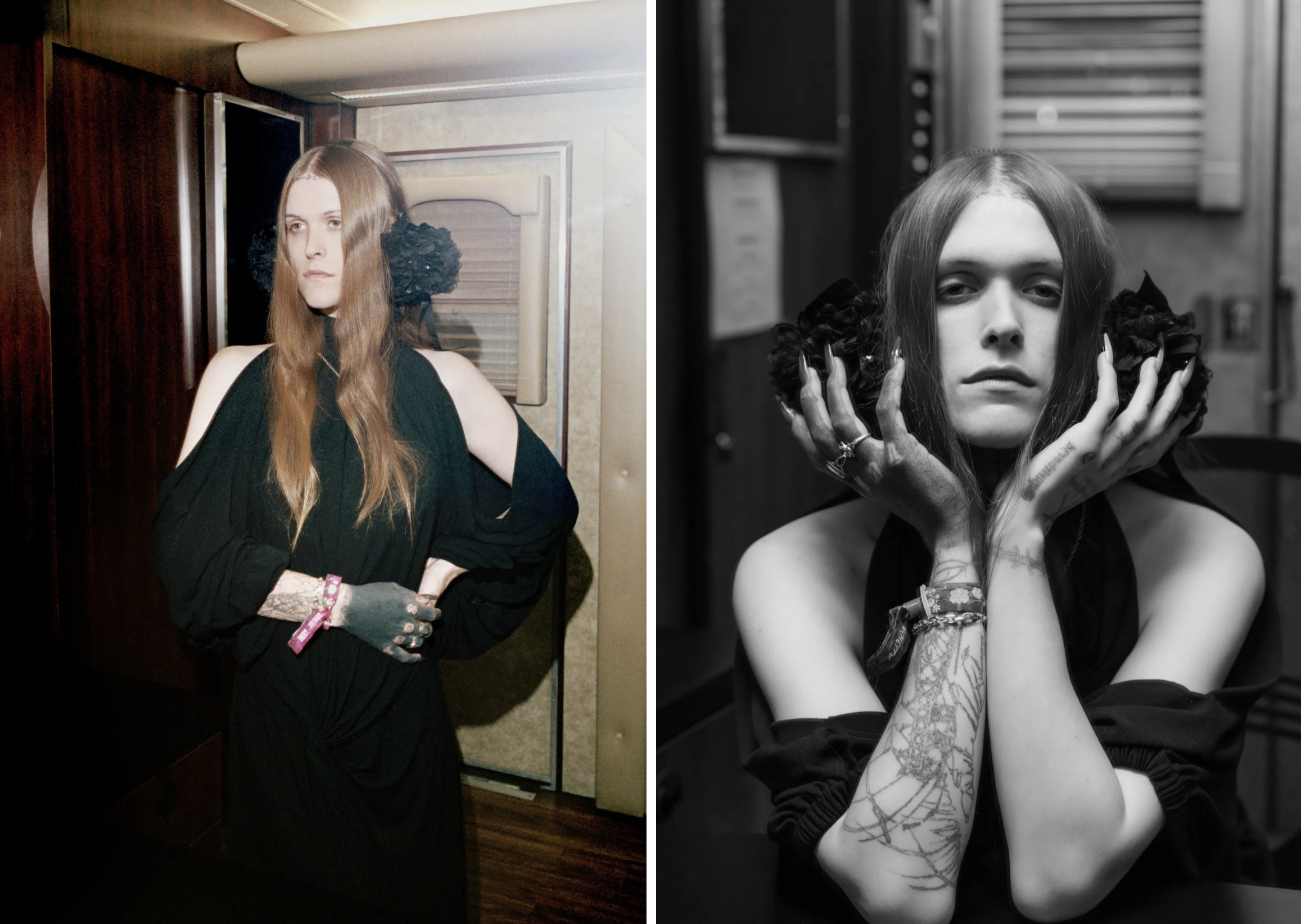 Ethel Cain in haar custom Dior-look voor Coachella