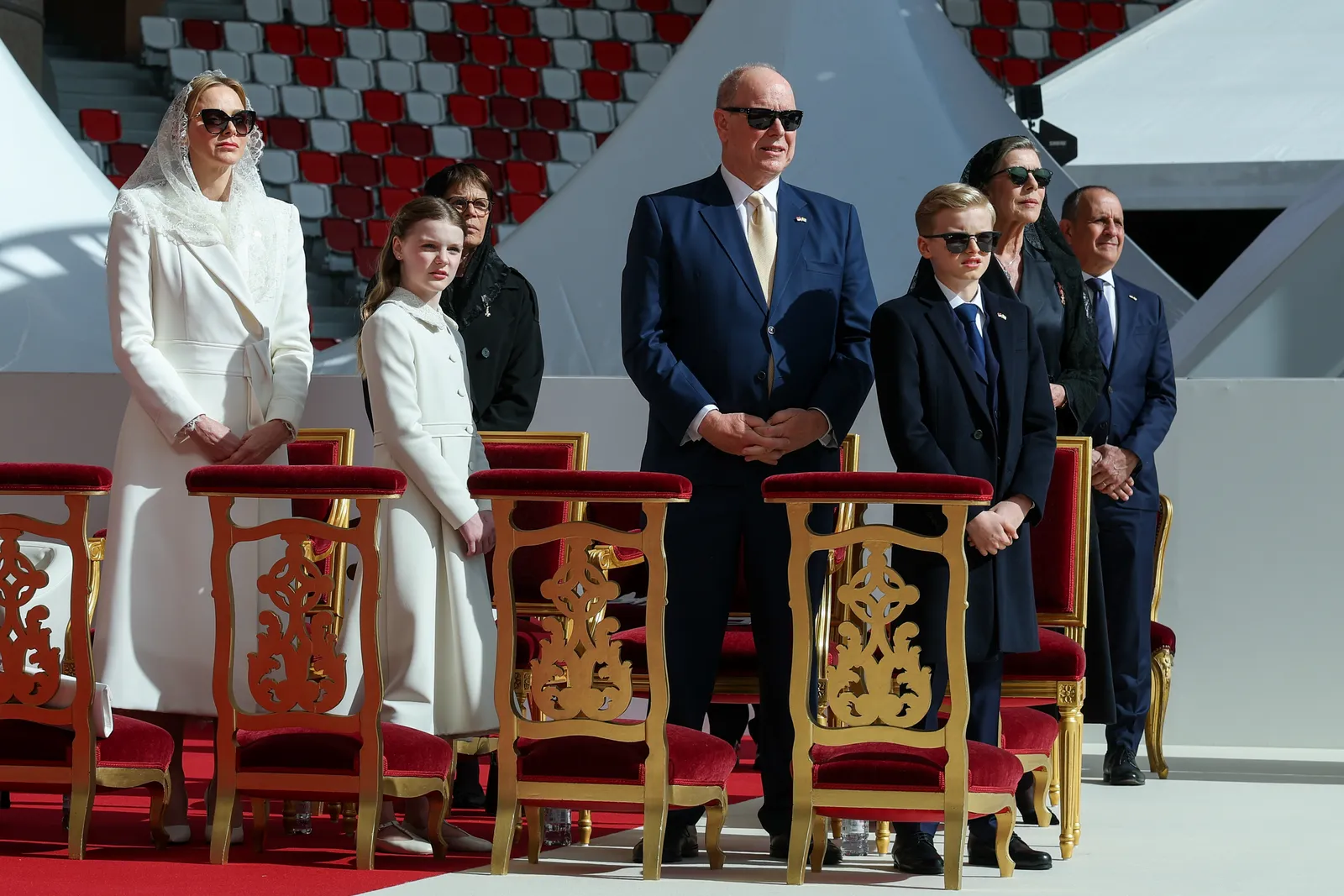 Het ontvangst van de paus in Monaco