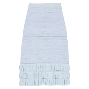 Maje rok met laagjes in lichtblauw