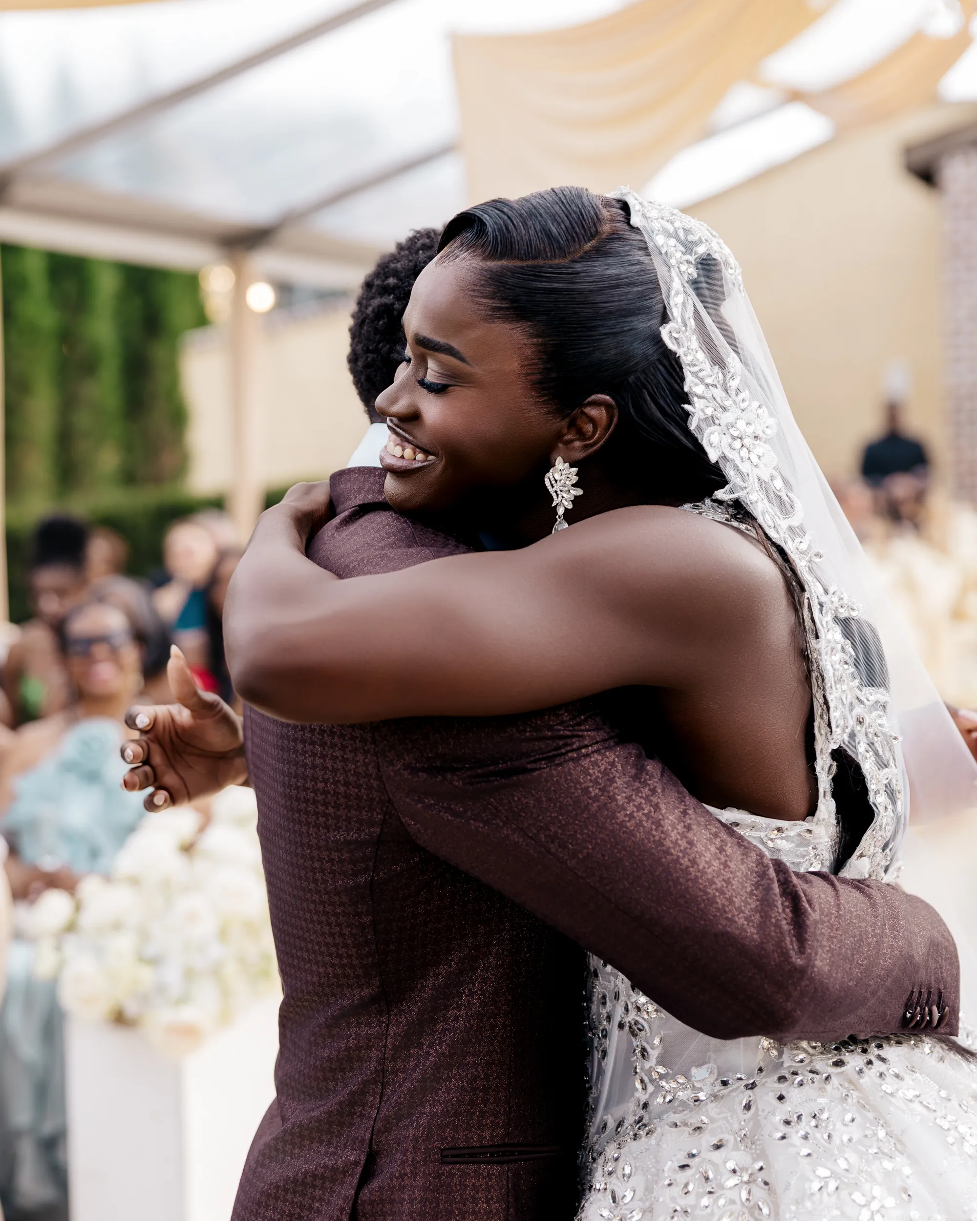 De bruiloft van Noah Lyles en Junelle Bromfield