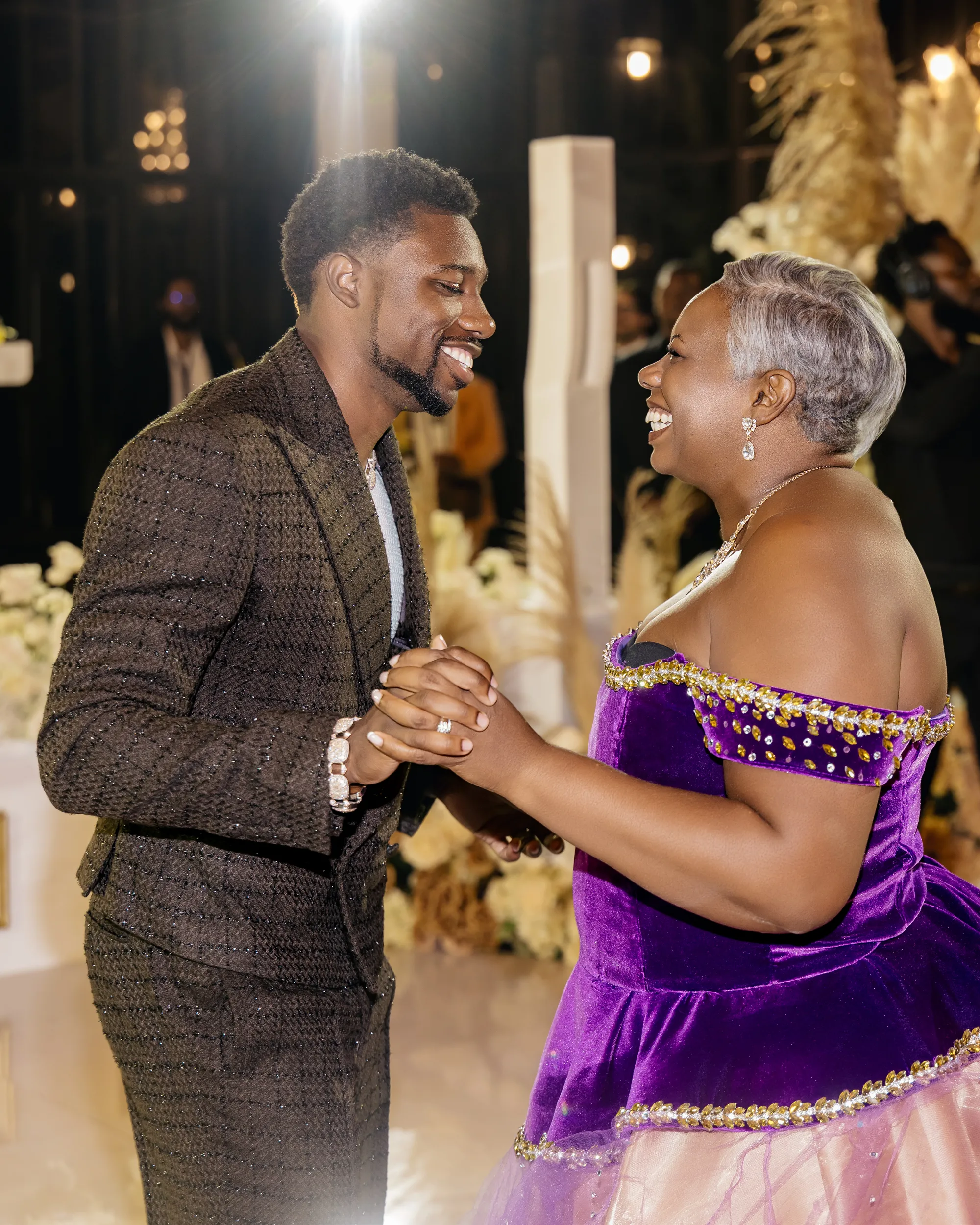 De bruiloft van Noah Lyles en Junelle Bromfield