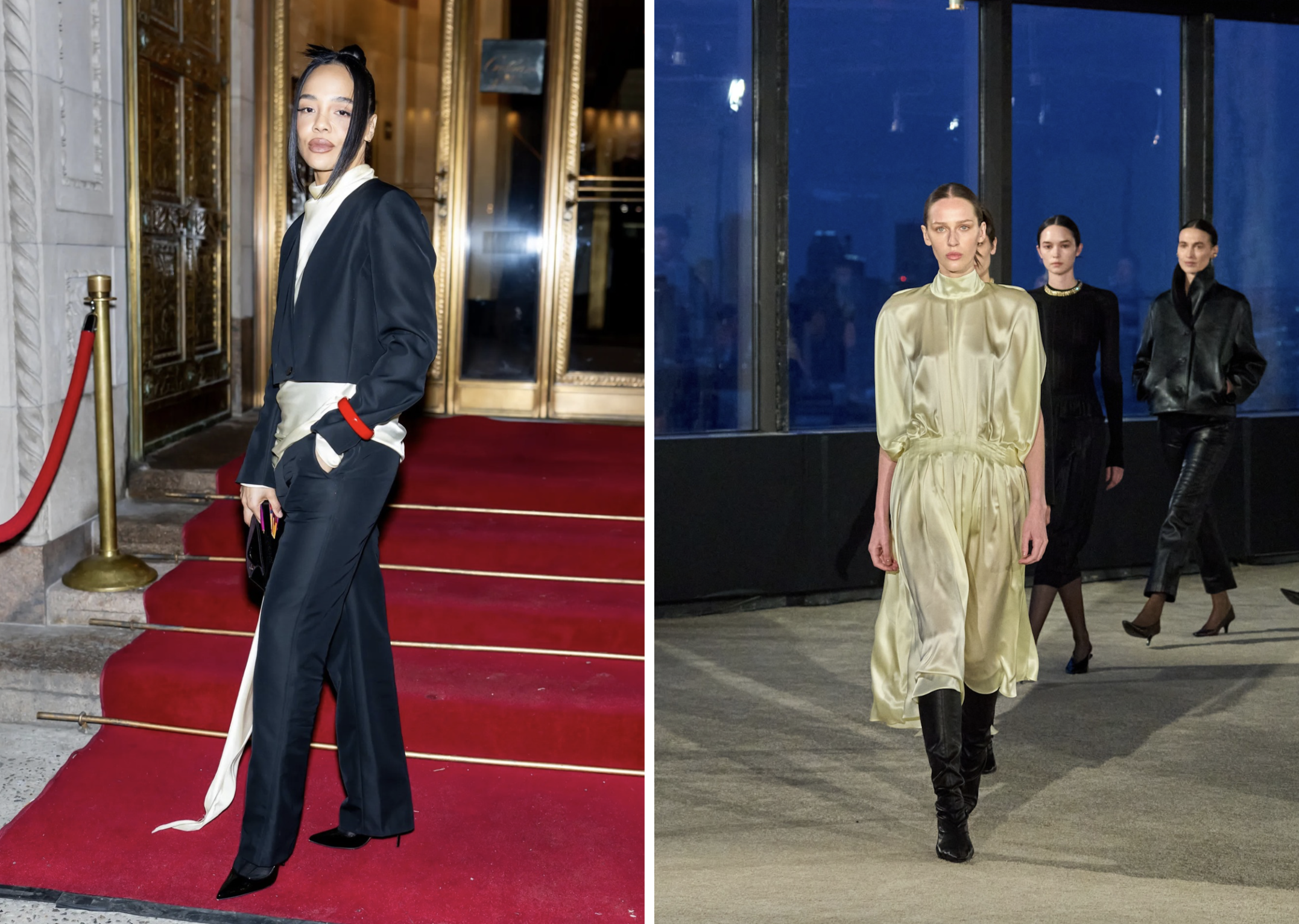 Tessa Thompson draagt opkomende ontwerper Kallmeyer herfst/winter 2026