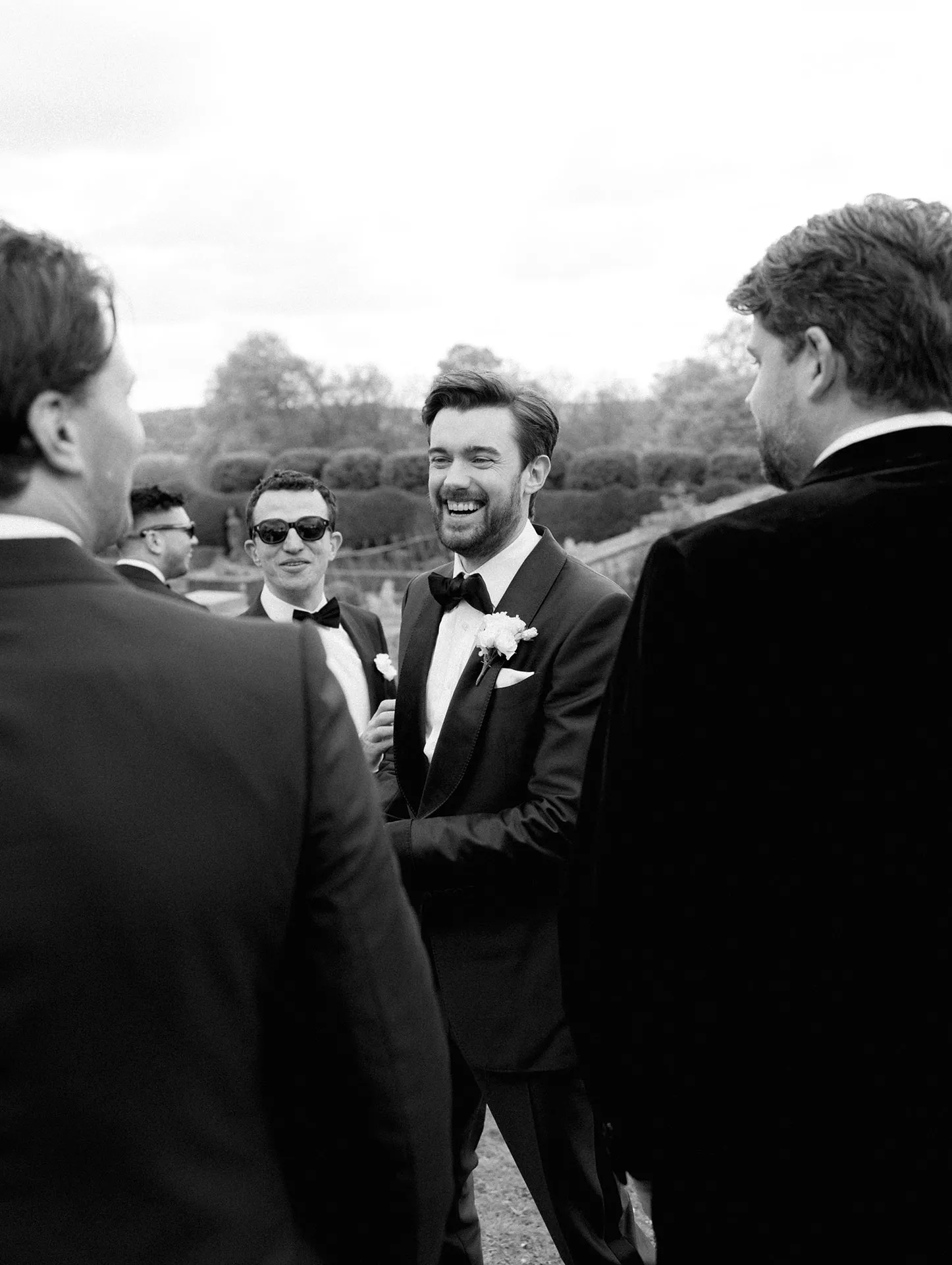 Beeld van de bruiloft van Jack Whitehall en Roxy Horner