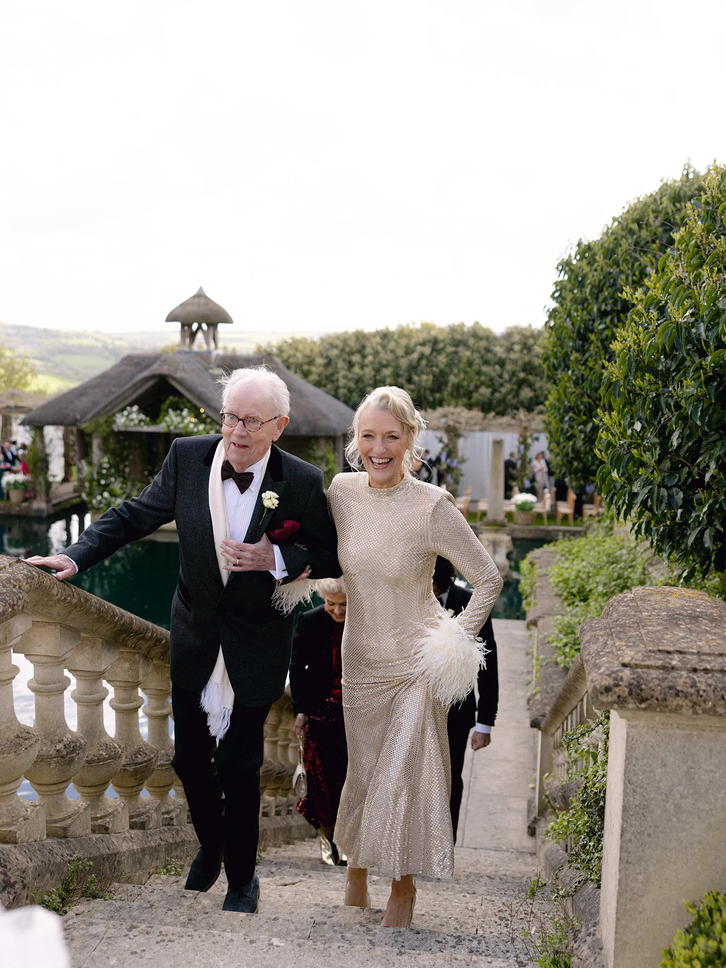 Beeld van de bruiloft van Jack Whitehall en Roxy Horner