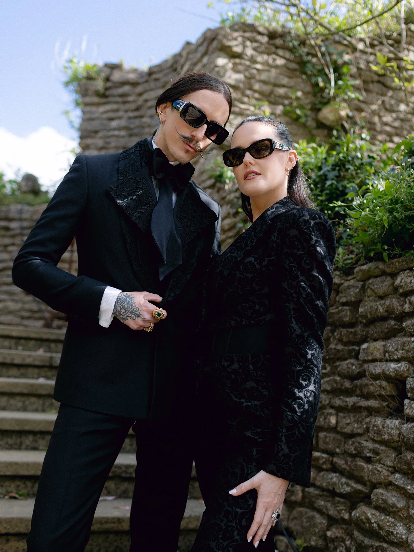 Beeld van de bruiloft van Jack Whitehall en Roxy Horner