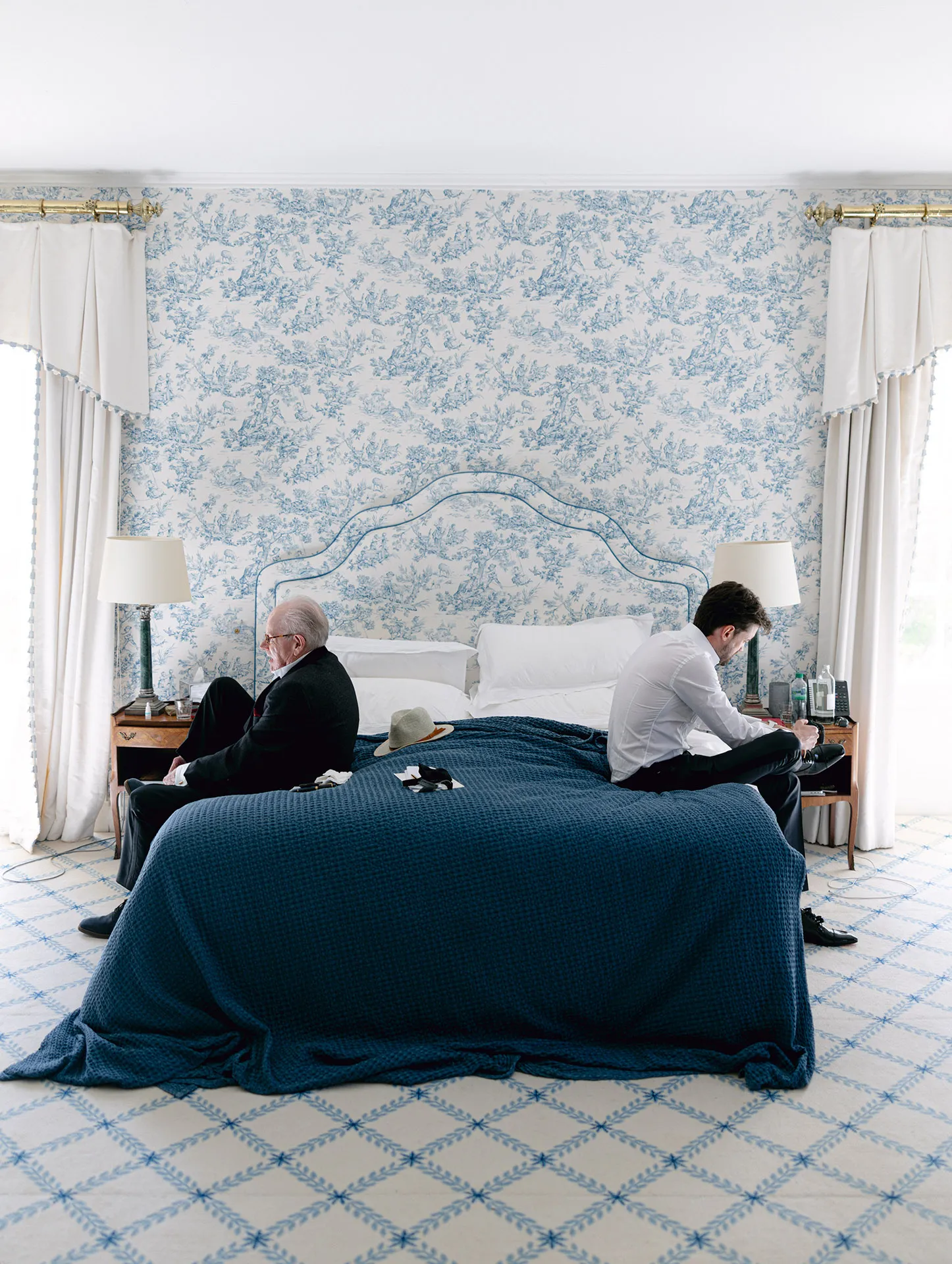 Beeld van de bruiloft van Jack Whitehall en Roxy Horner