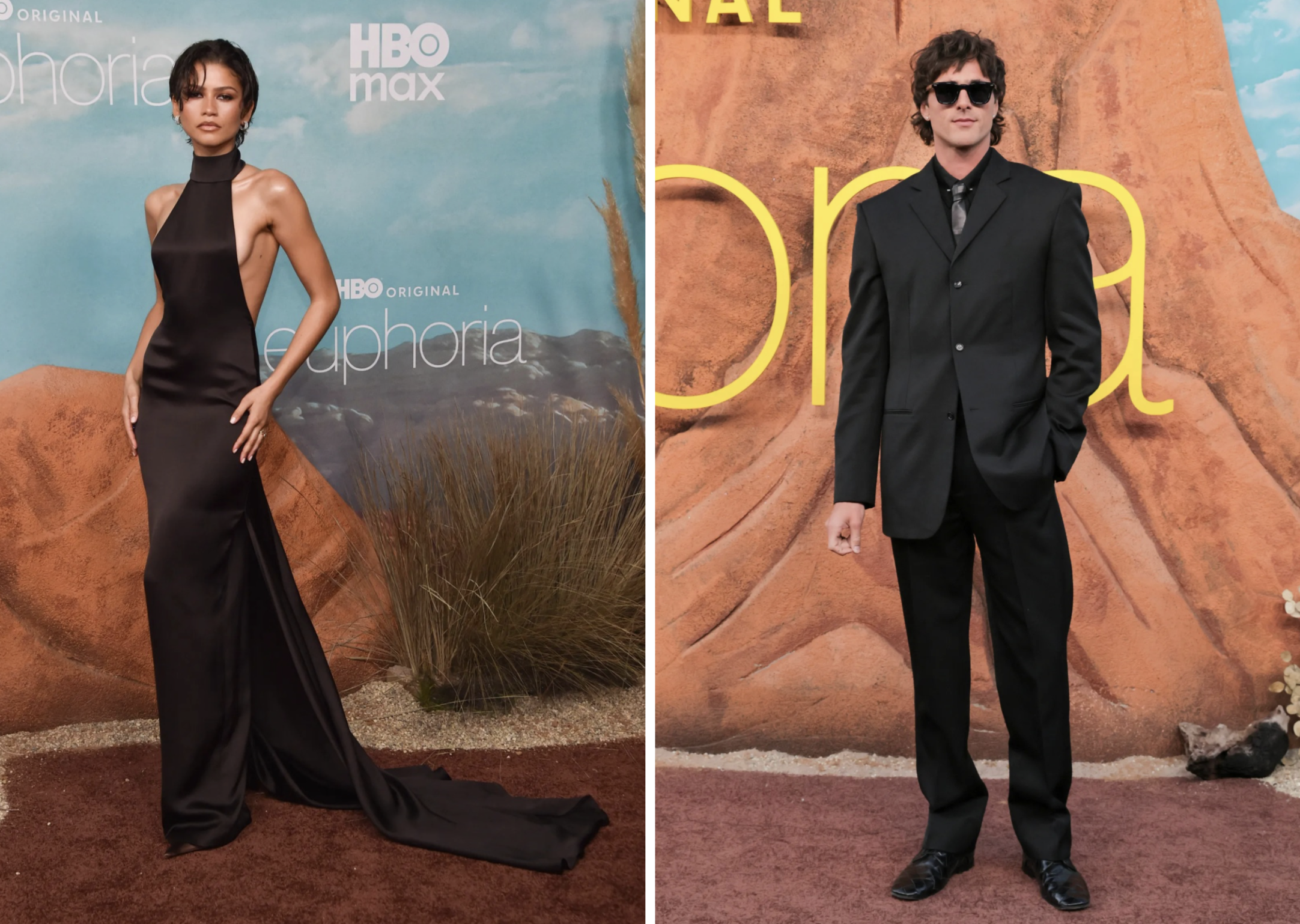 Zendaya en Jacob Elordi bij de première van Euphoria: seizoen 3