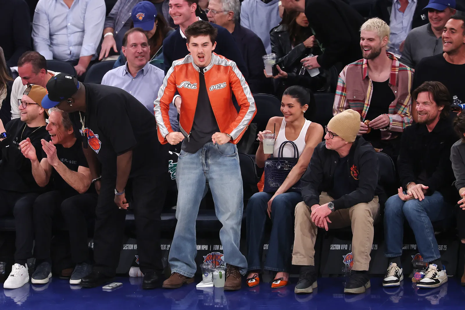 Kylie Jenner en Timothée Chalamet bij de Knicks
