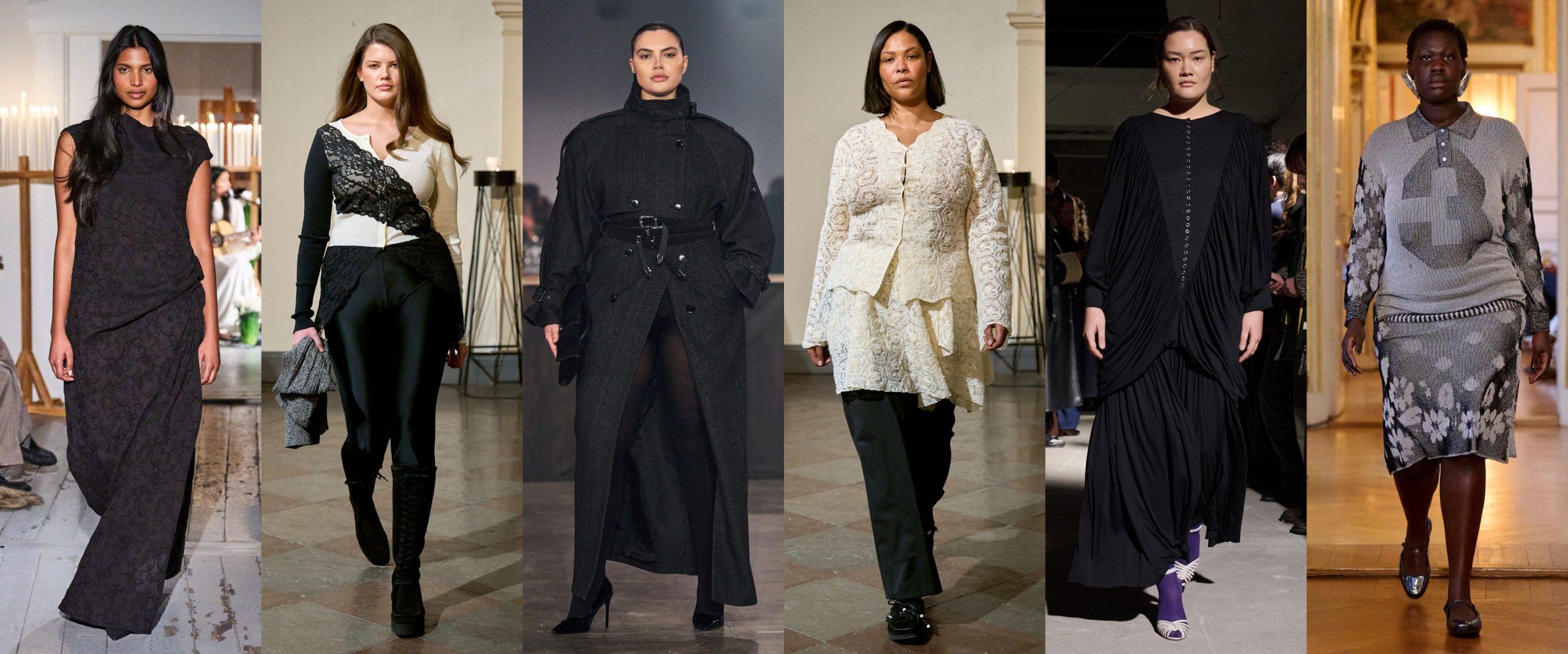 Curvy modellen op de runway bij Copenhagen Fashion Week