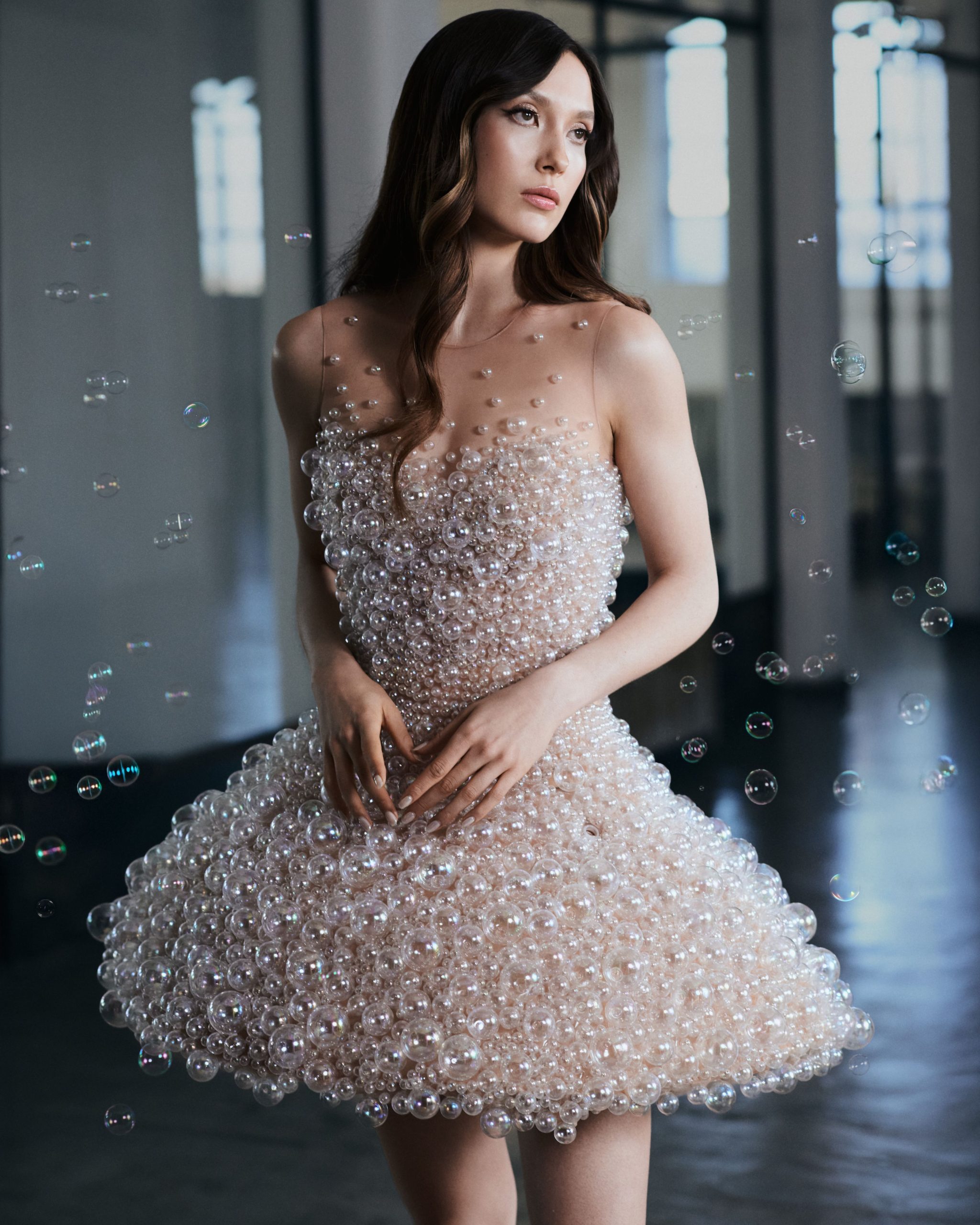 Eileen Gu in de bubble dress