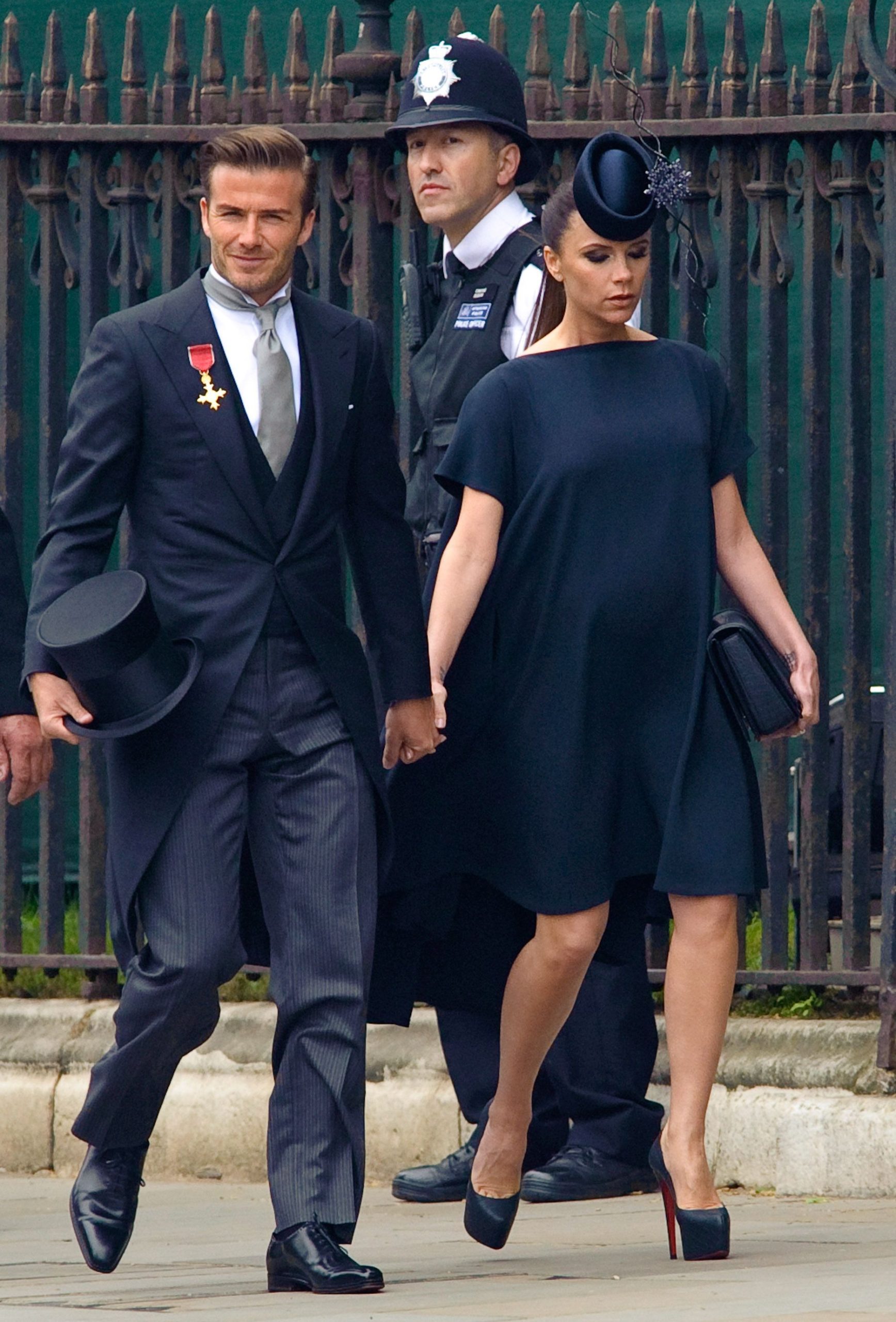 Victoria Beckham op de bruiloft van William en Kate in 2011