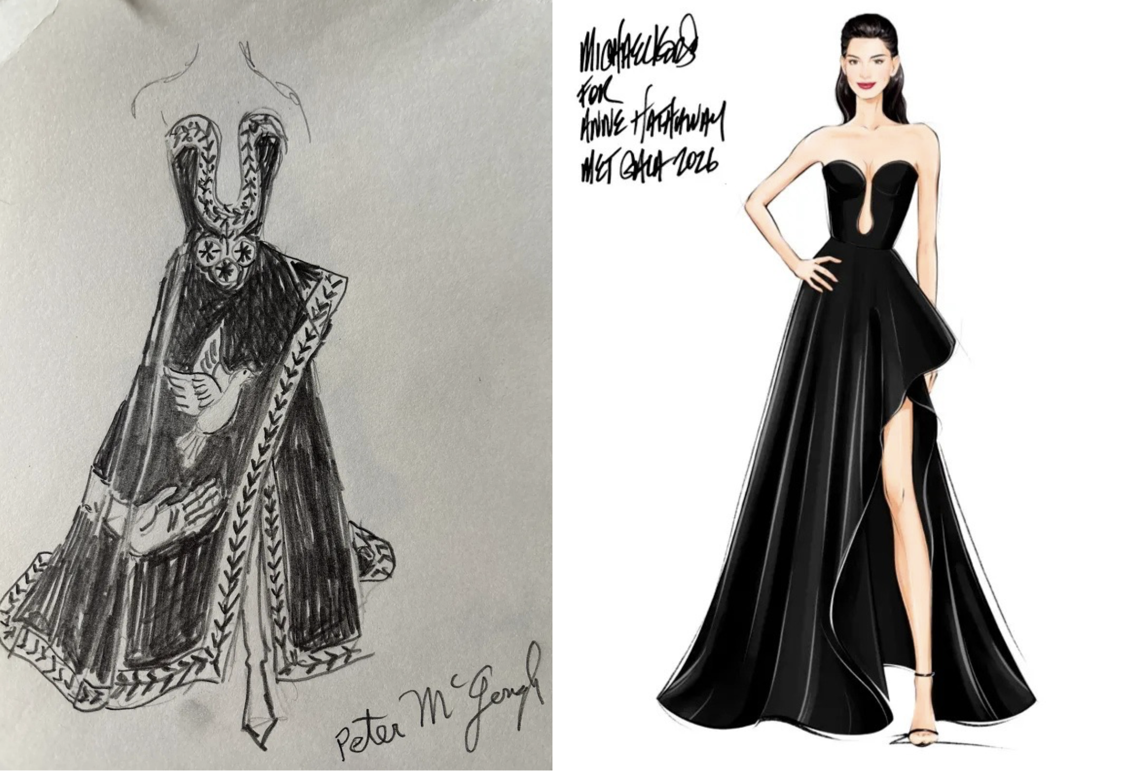 De schetsen van Anne's Met-look