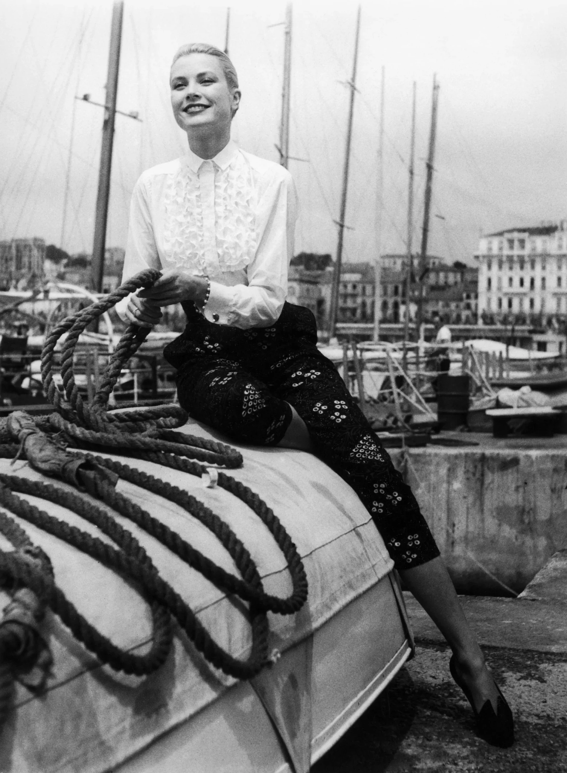 Grace Kelly op het Cannes Film Festival in 1955