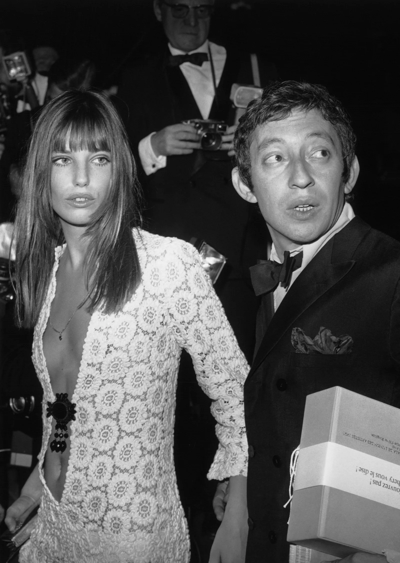 Jane Birkin en Serge Gainsbourg tijdens het Gala van de Union des Artistes in het Cirque d'Hiver in Parijs, op 25 april 1969