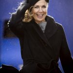 Koningin Maxima, hoofdbeeld voor jumpsuit artikel – foto bij het Anna Weber schip op March 12, 2026 in Texel.