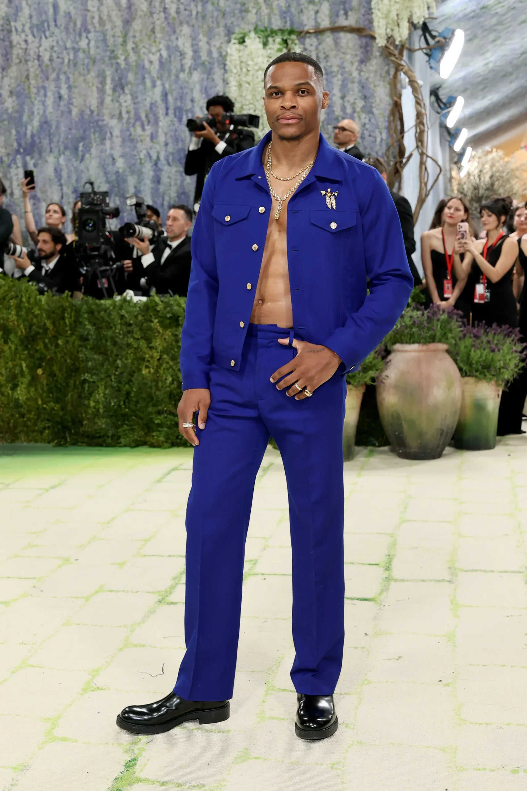 Russel Westbrook bij het Met Gala 2026