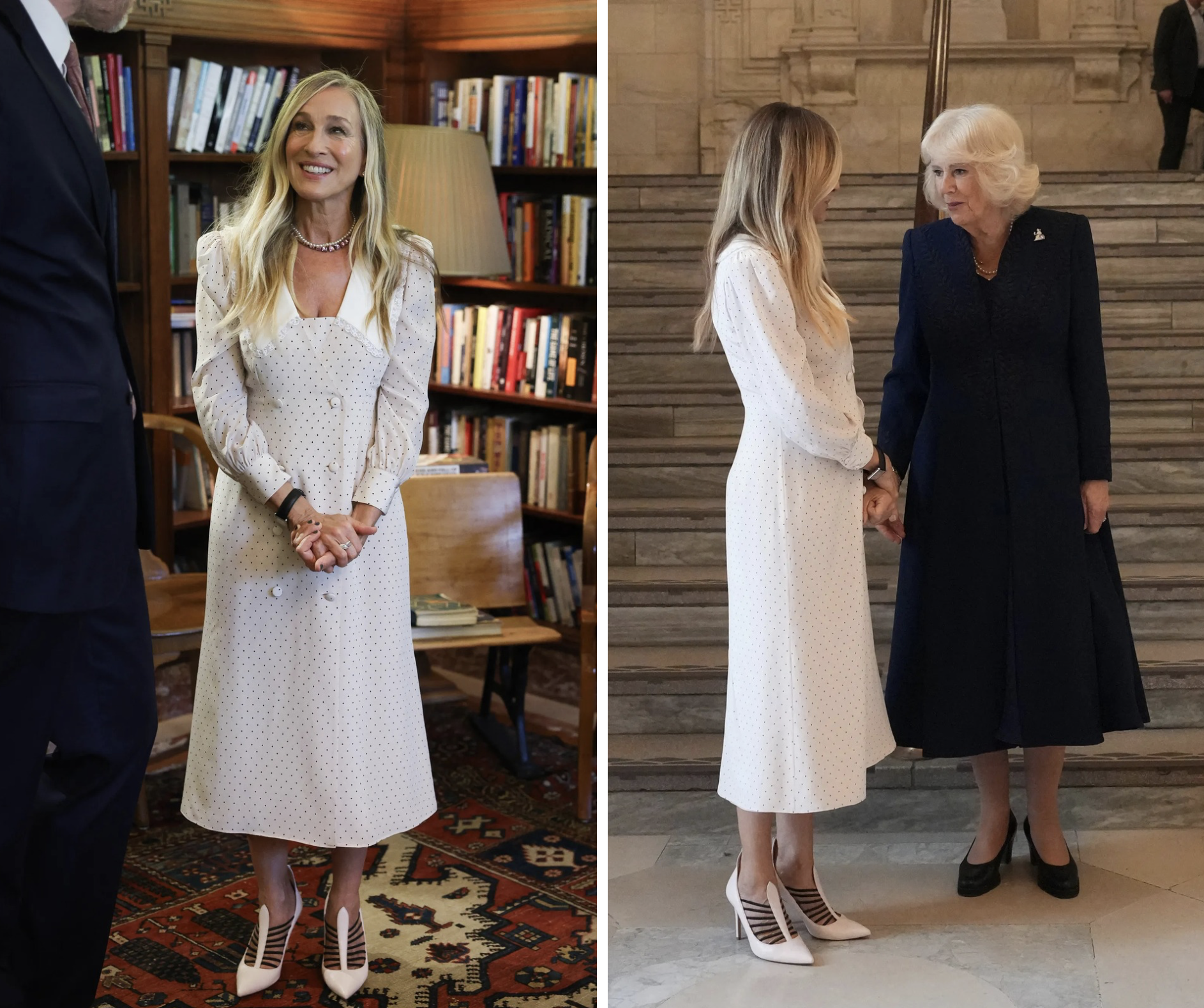 Sarah Jessica Parker ontmoet koningin Camilla in New York