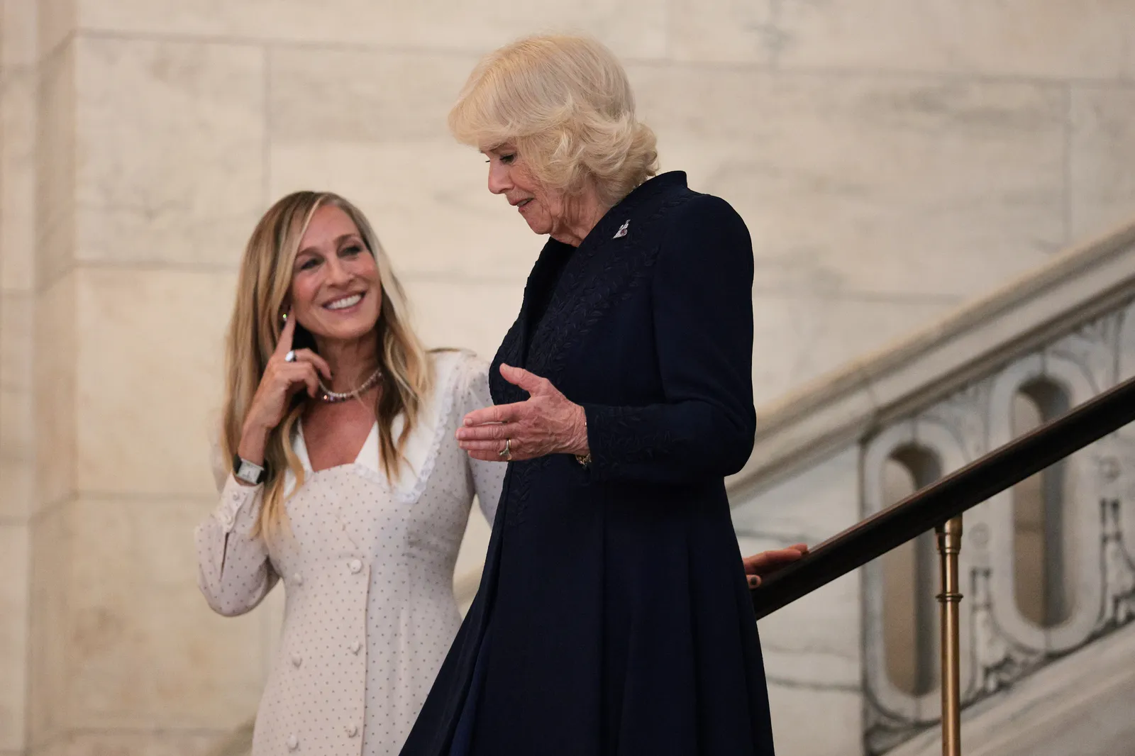 Sarah Jessica Parker ontmoet koningin Camilla in New York