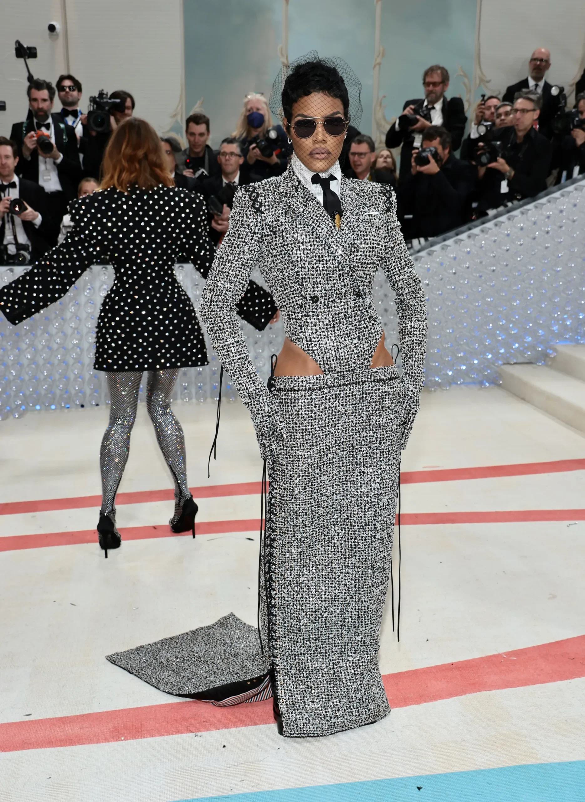 Teyana Taylor op het Met Gala in Thom Browne, 2023 