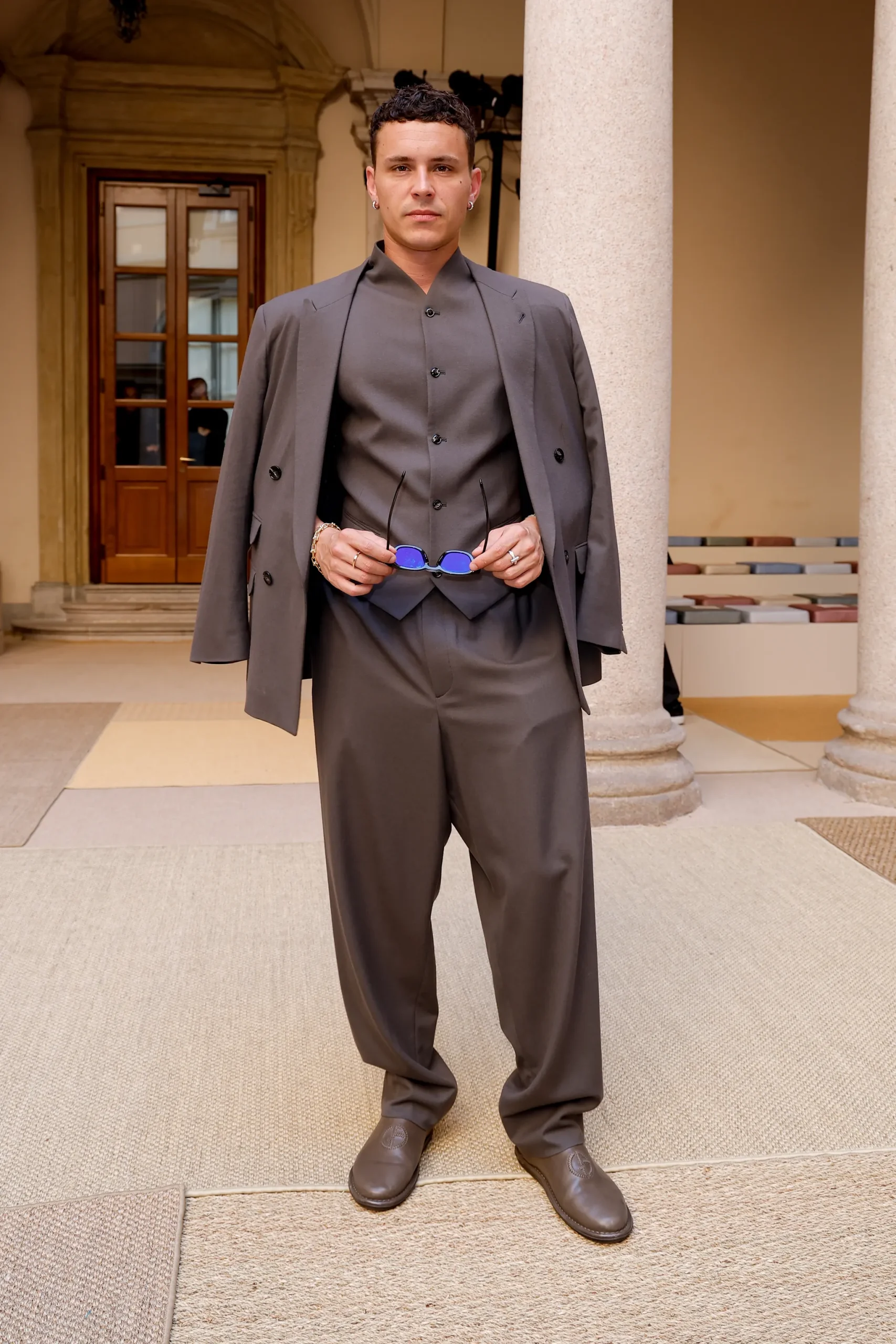 Aron Piper bij Giorgio Armani