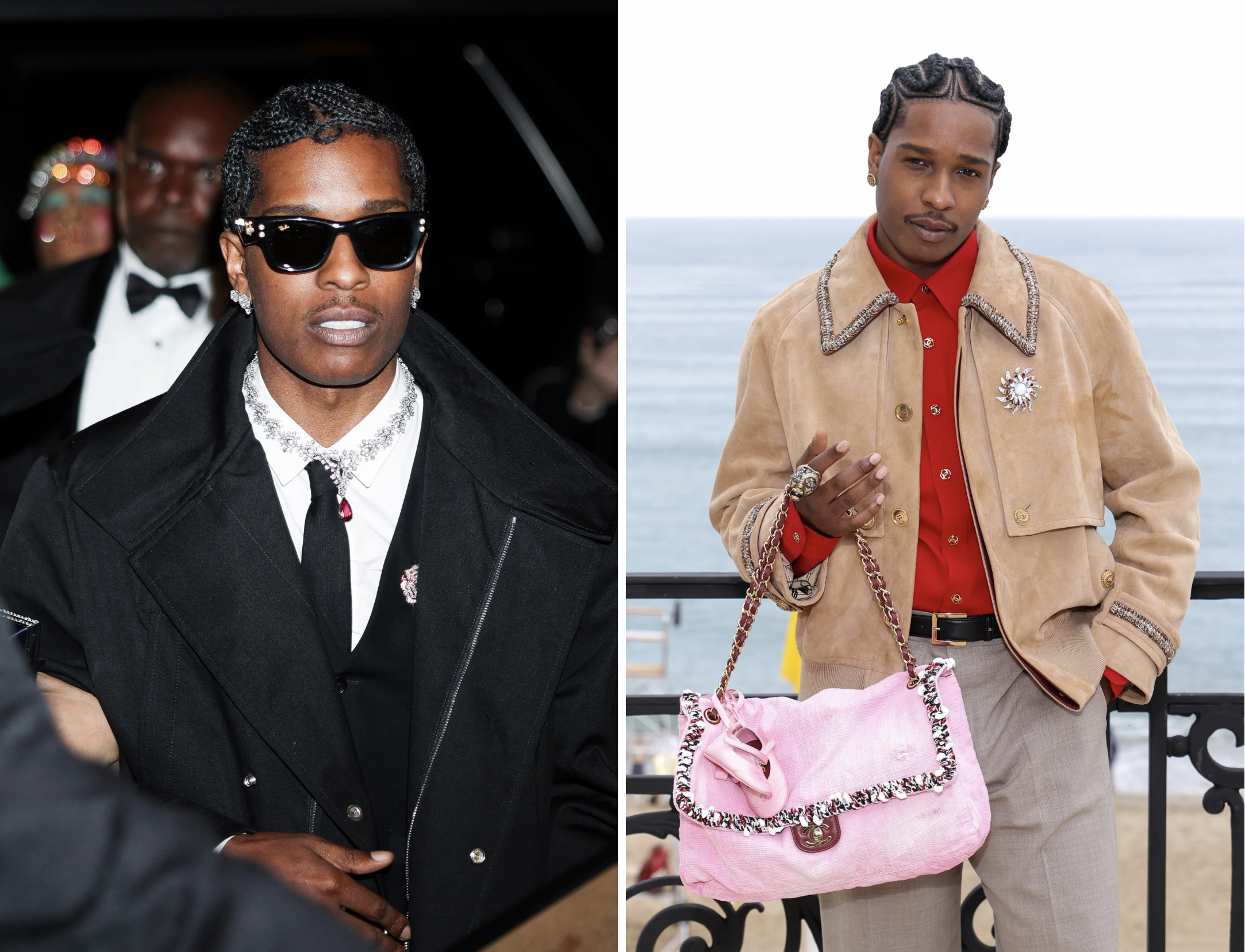 ASAP rocky met sieraden voor mannen
