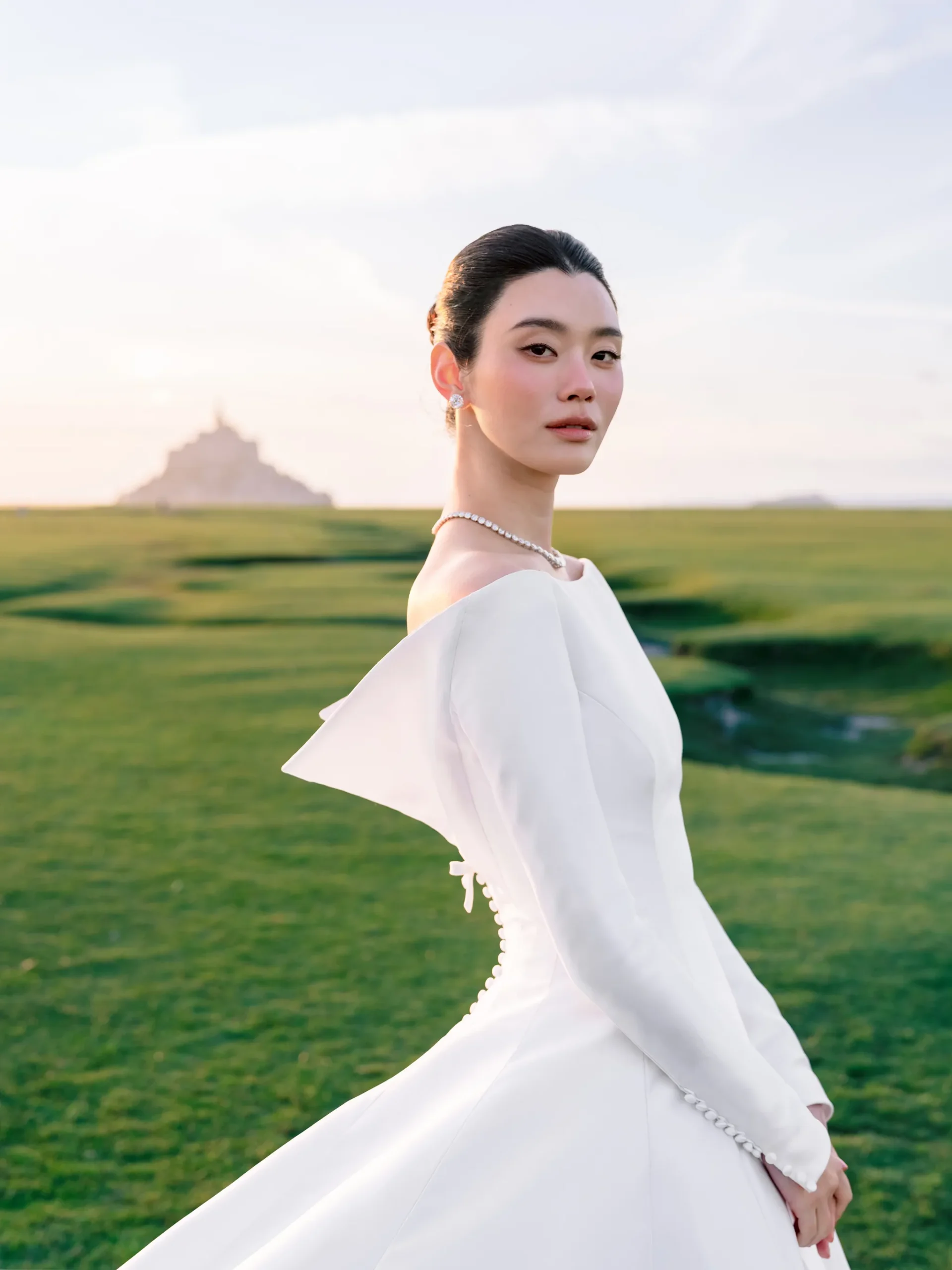 De bruiloft van Ming Xi op Mont-Saint-Michel