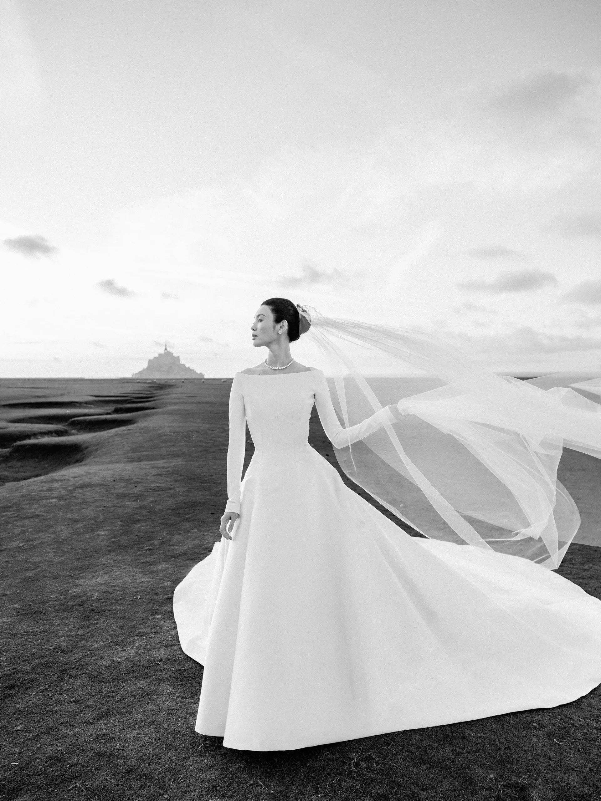 De bruiloft van Ming Xi op Mont-Saint-Michel