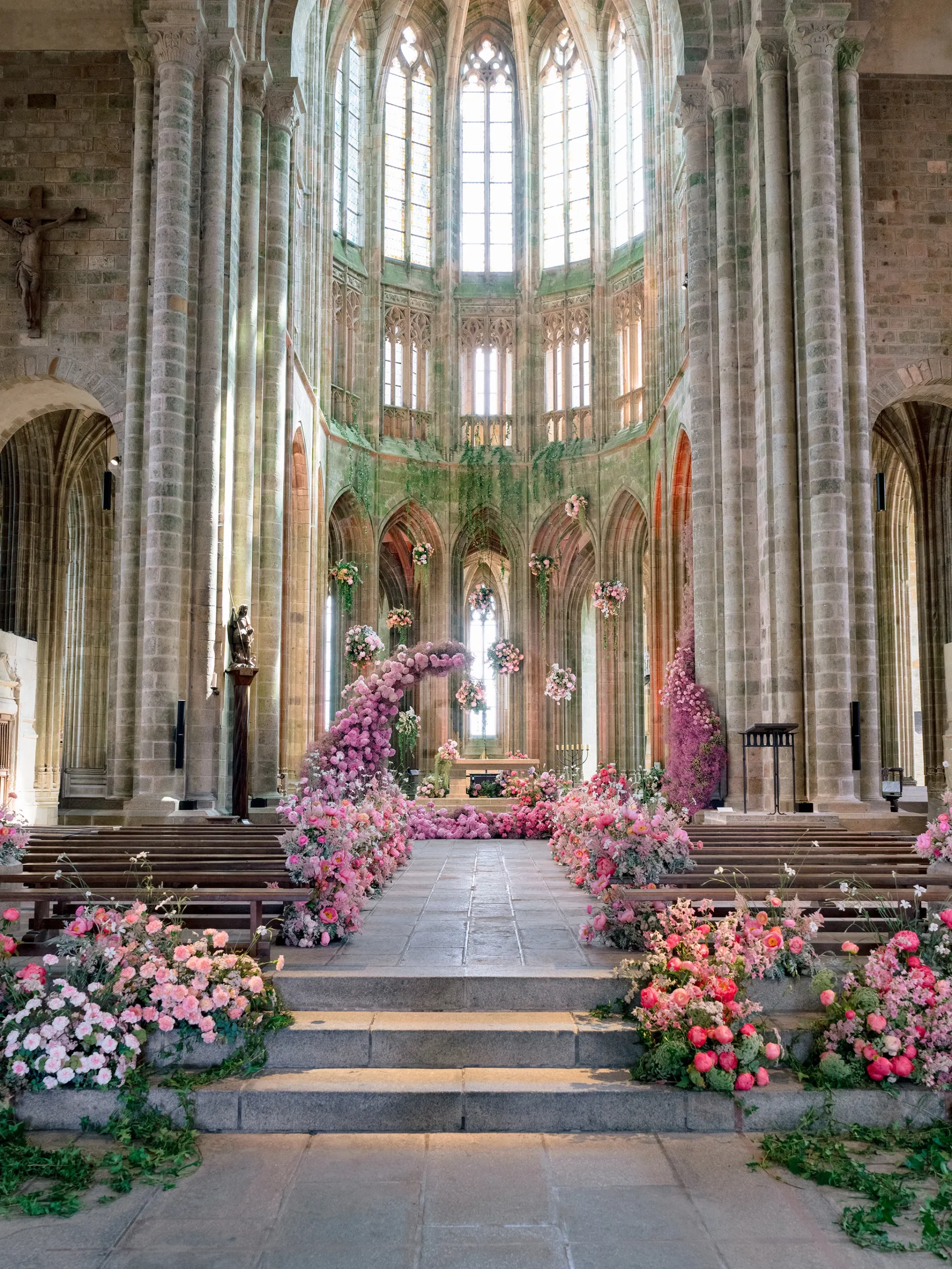 De bruiloft van Ming Xi op Mont-Saint-Michel