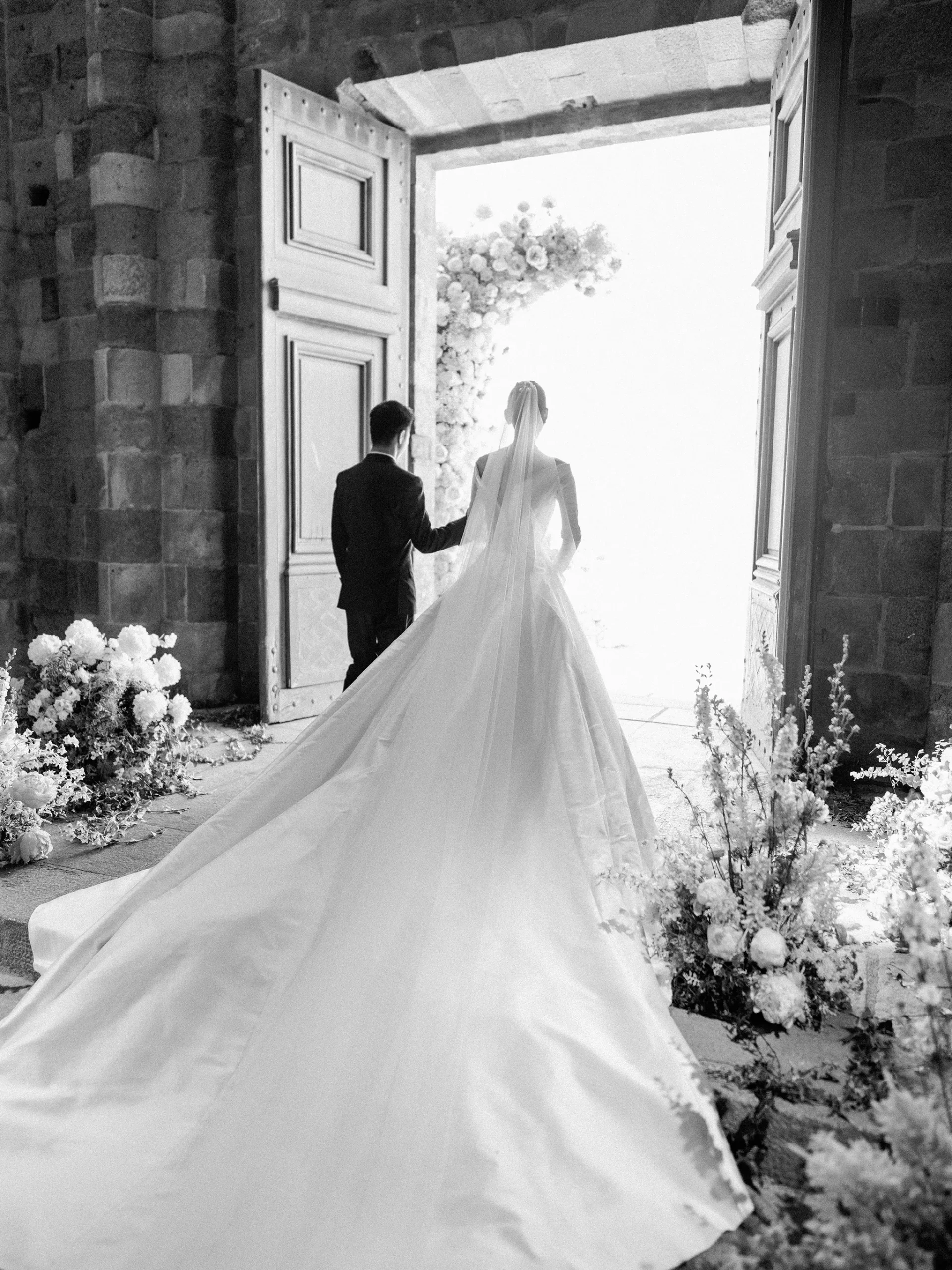 De bruiloft van Ming Xi op Mont-Saint-Michel