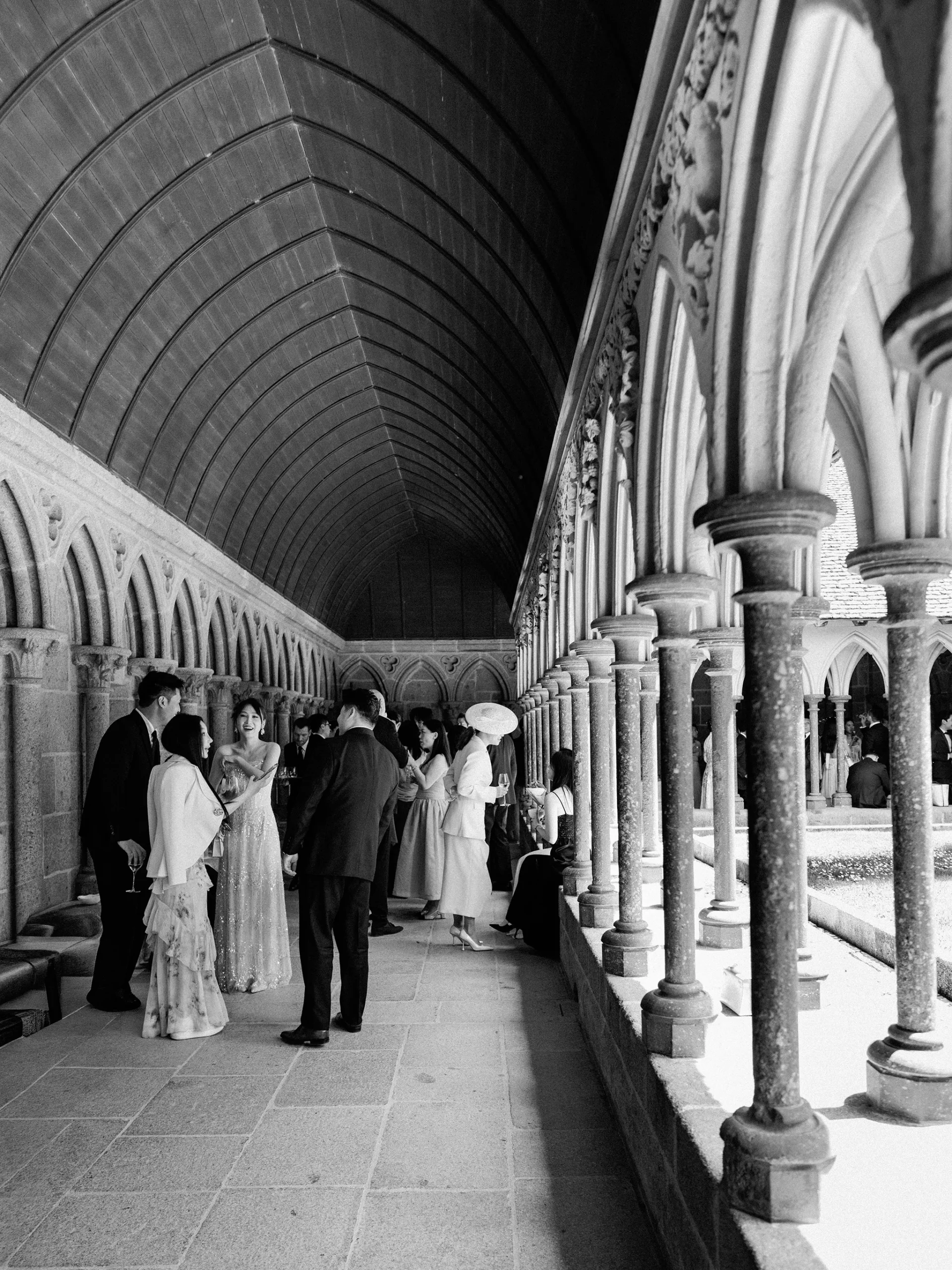 De bruiloft van Ming Xi op Mont-Saint-Michel