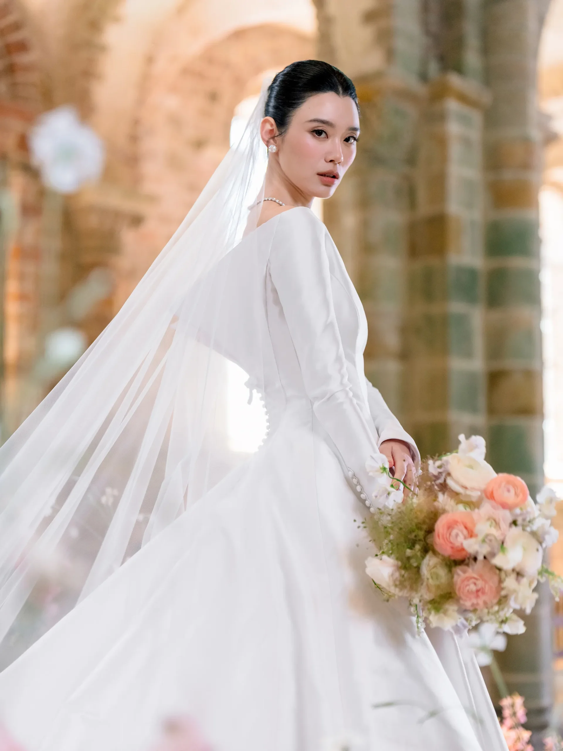 De bruiloft van Ming Xi op Mont-Saint-Michel