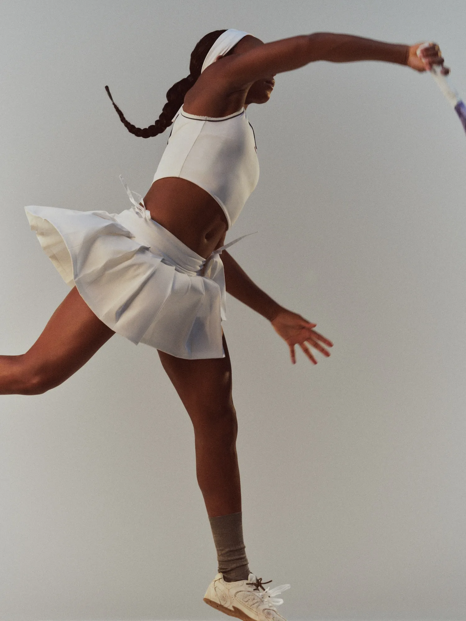 Coco Gauff draagt Miu Miu x New Balance op Wimbledon