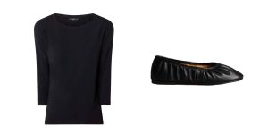 Top van MaxMara en ballerinas van sesame
