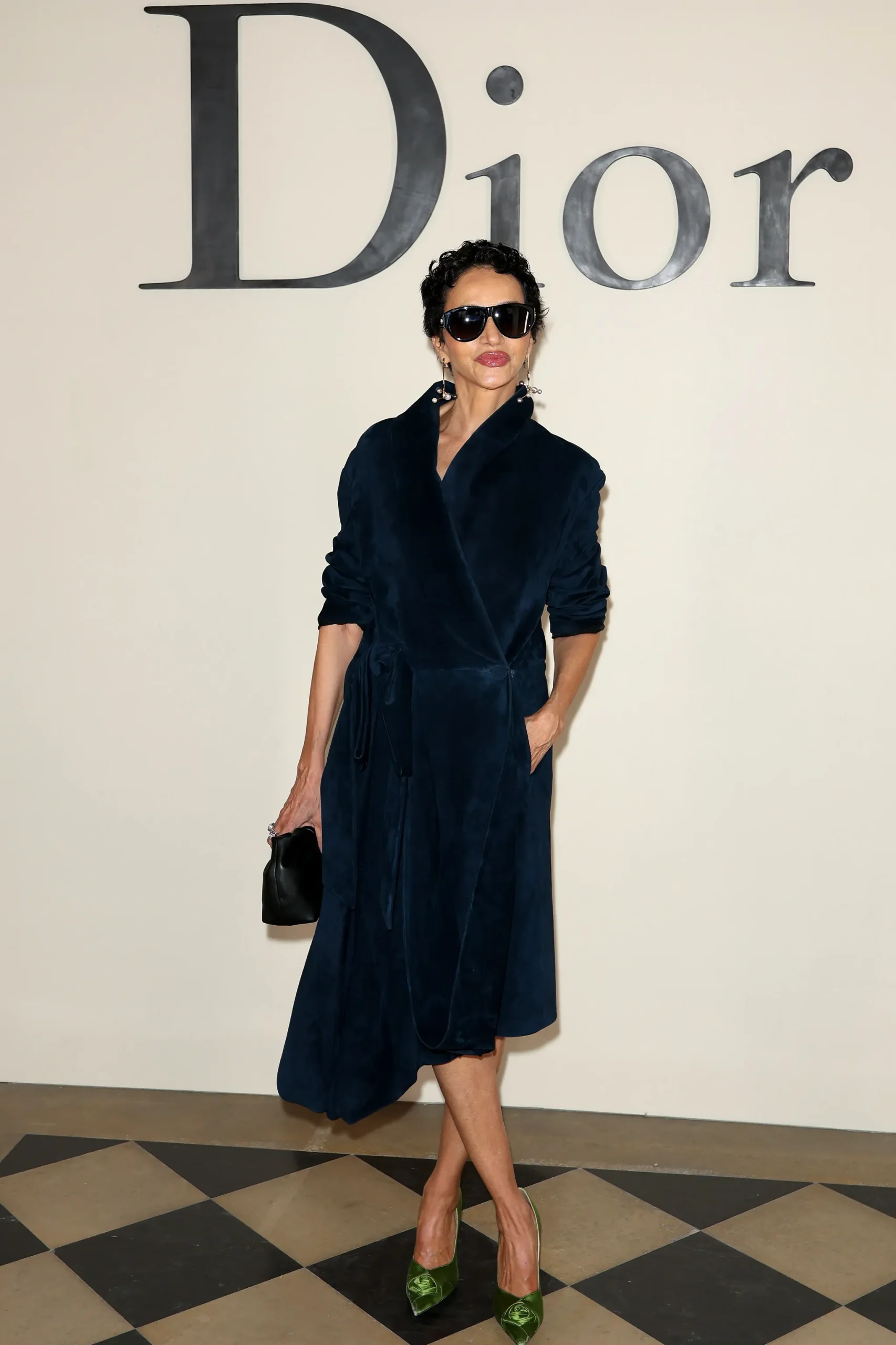 Farida Khelfa bij Dior Homme