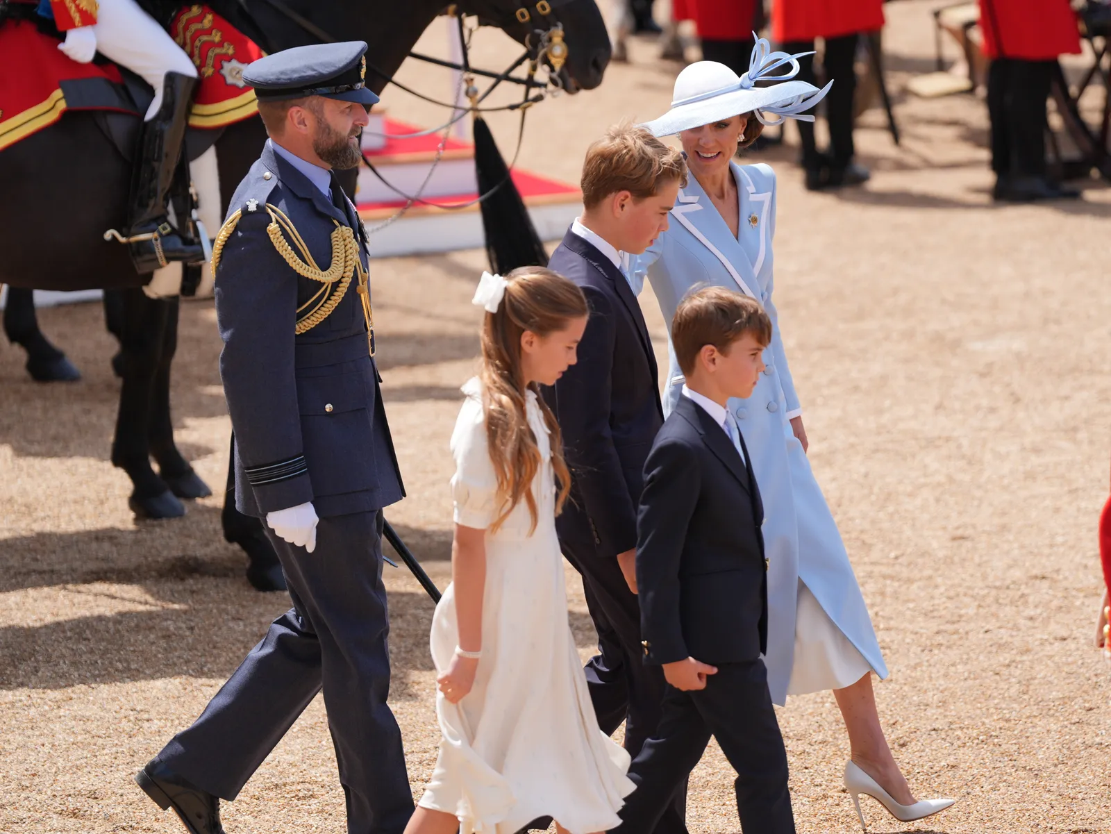Royal Britse kinderen tijdens Trooping the Colour 2026