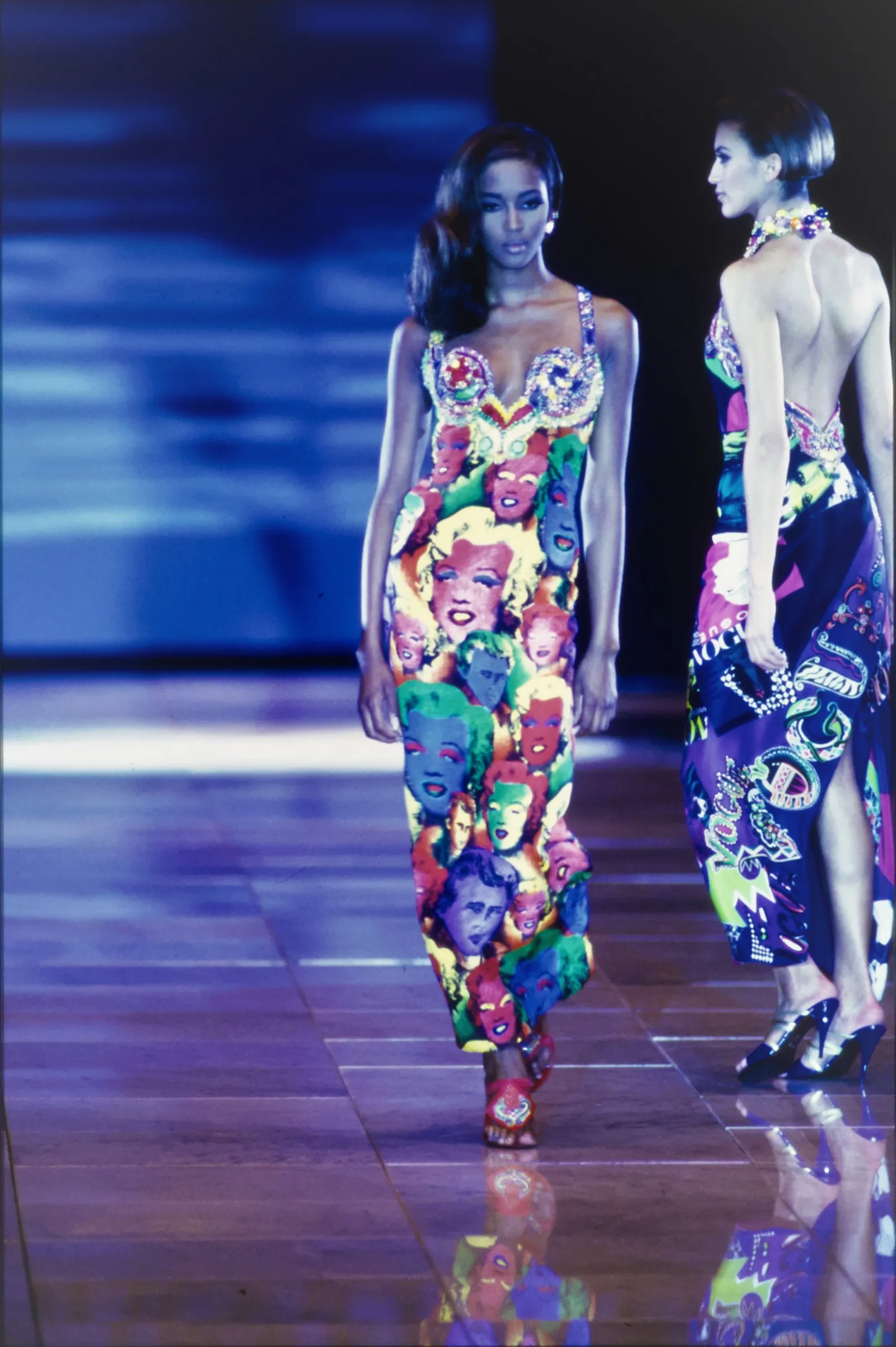 Versace lente/zomer 1991 Marilyn Monroe op de catwalk